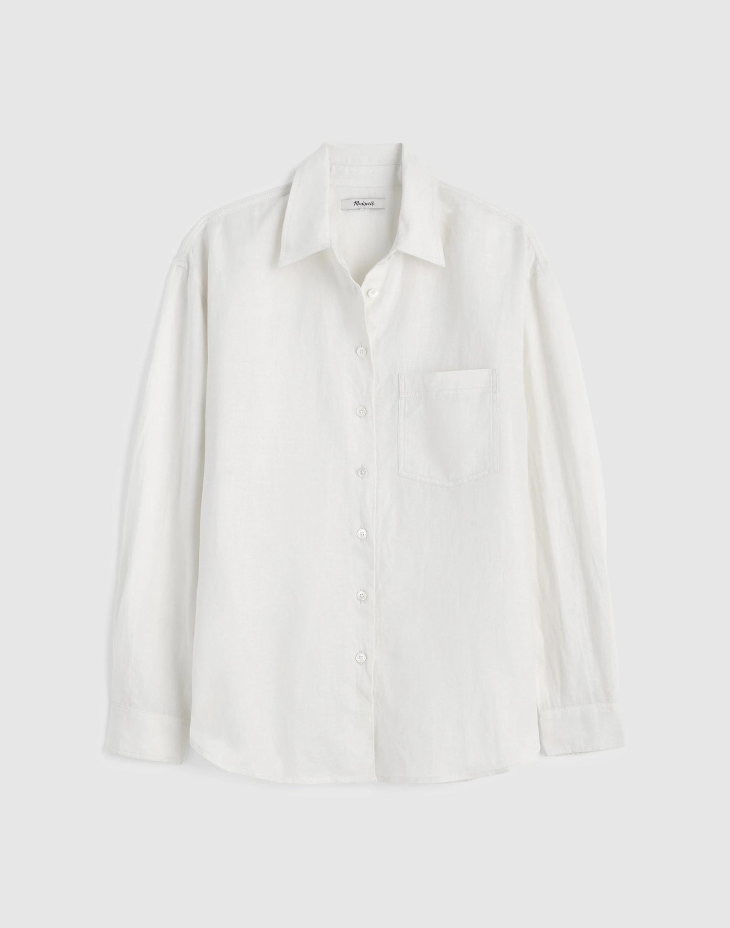 Madewell The Easy Shirt in Linen Blend Ivory Linen