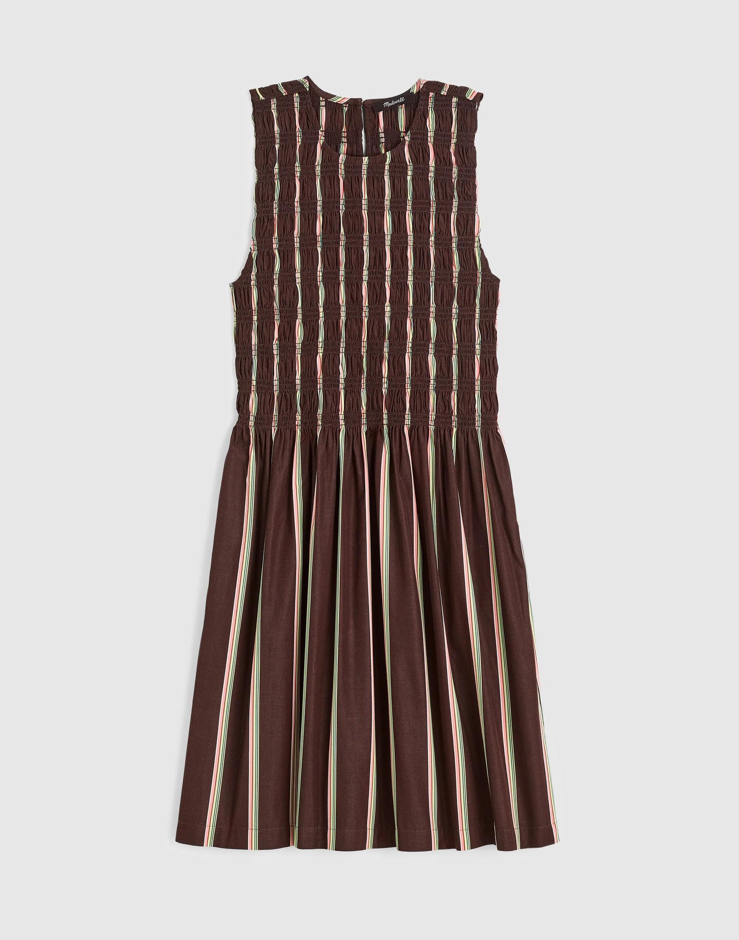 Madewell Madewell x Shopbop Melody Smocked Mini Dress Burnt Cocoa