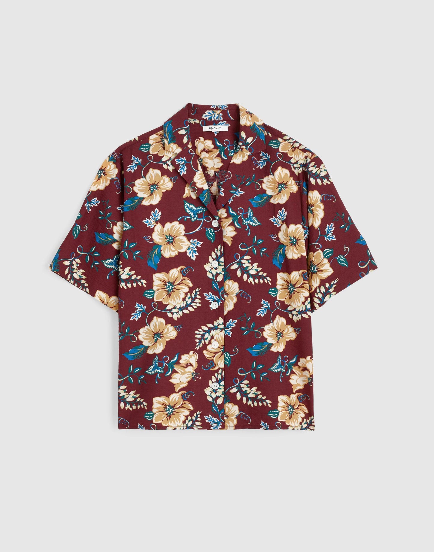 Madewell Relaxed Camp Shirt Dusty Merlot