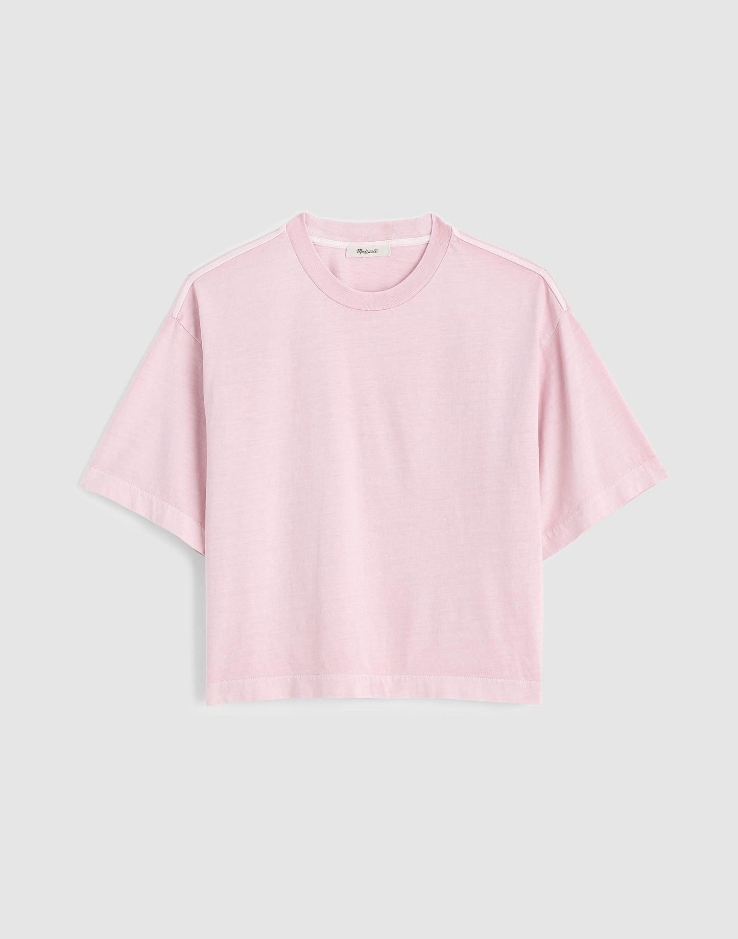 Madewell Madewell x Shopbop Boxy Crop Tee in Allday Jersey Dreamy Pink
