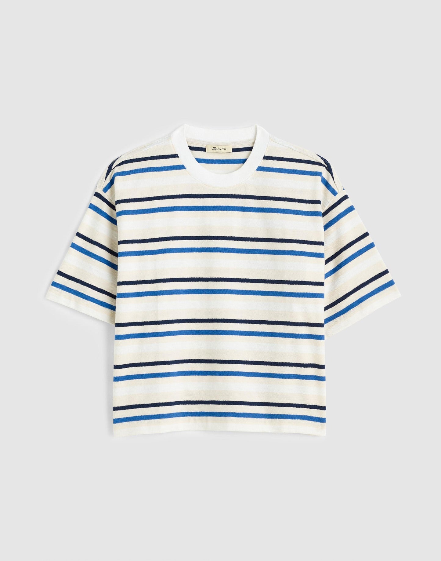 Madewell The Easy Crewneck Short-Sleeve Tee Variegated Slub Stripe