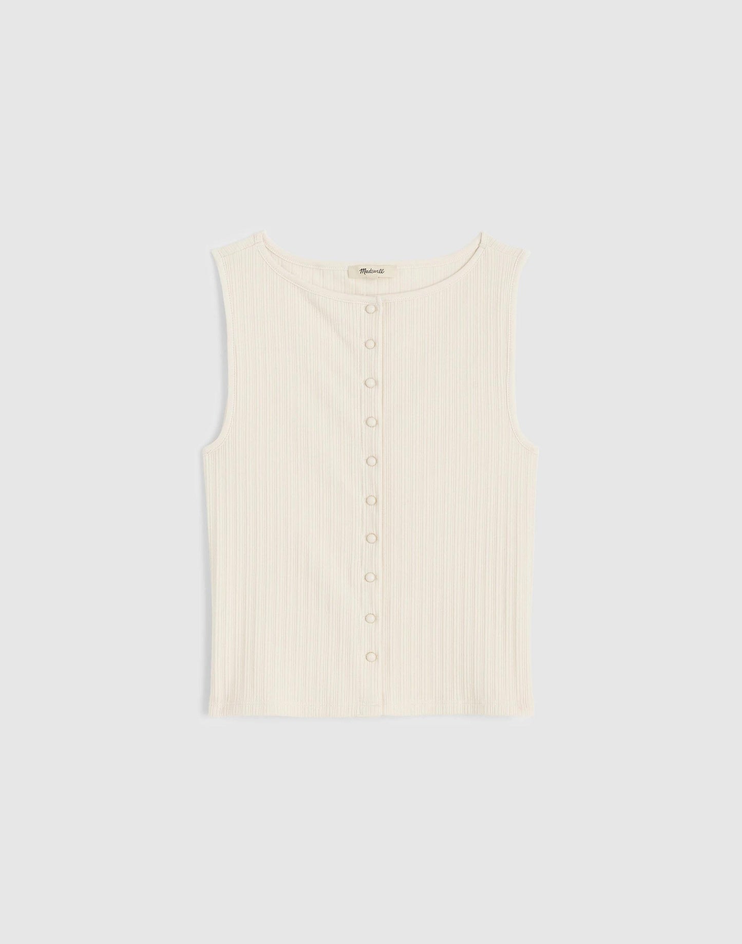 Madewell Ribbed Crewneck Shell Top Vintage Ivory