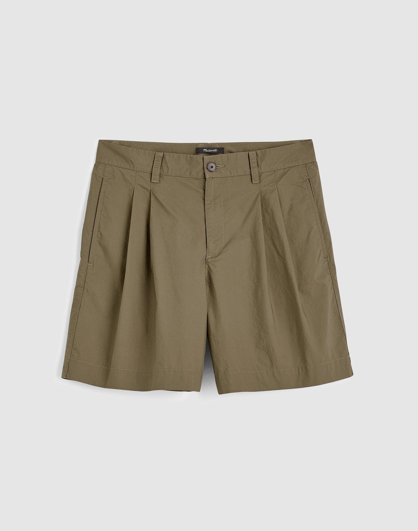 Madewell The Everyday Trouser Short in Poplin Faded Ivy