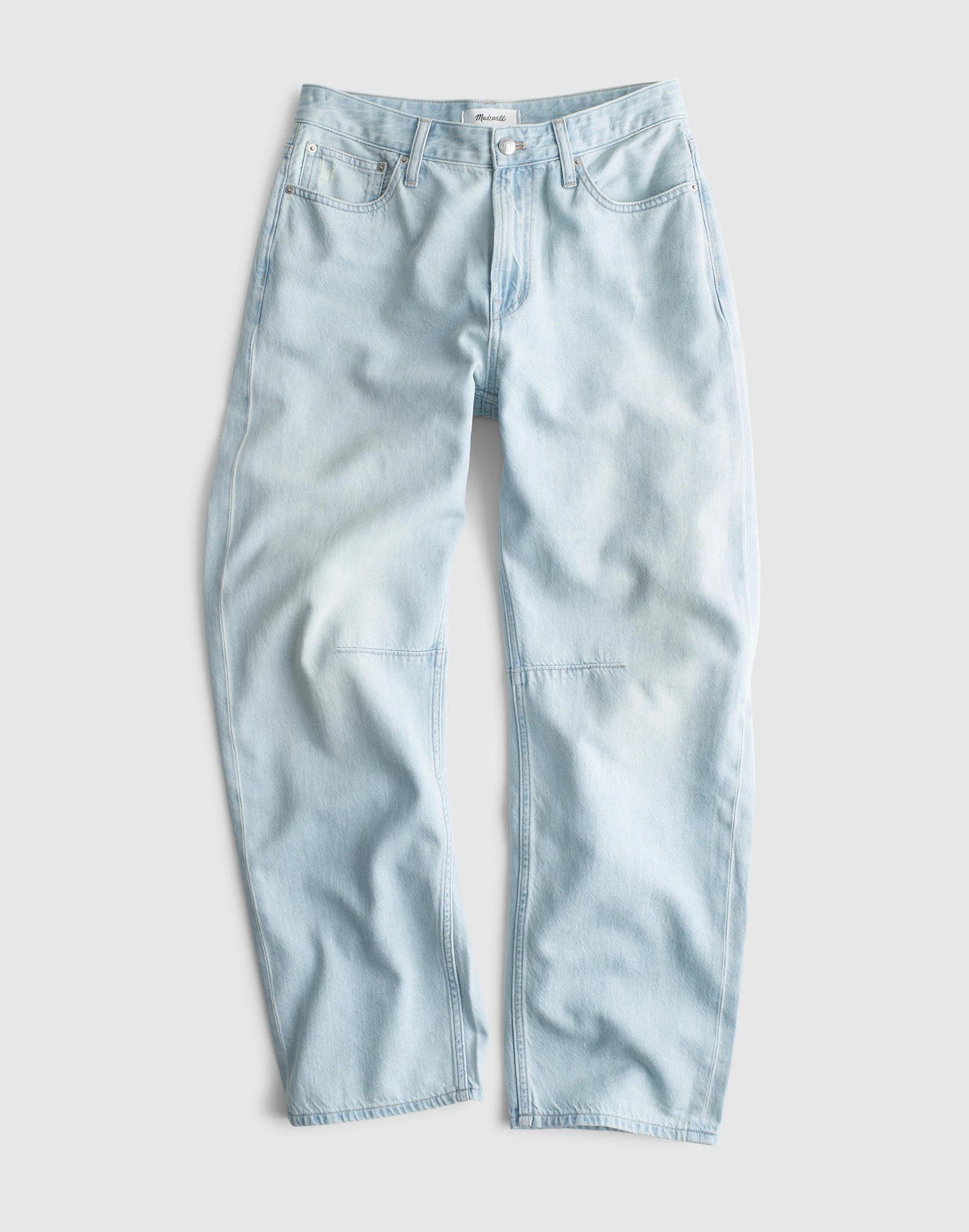 Madewell The Curvy Darted Barrel-Leg Jean in Airy Denim Laguna Wash