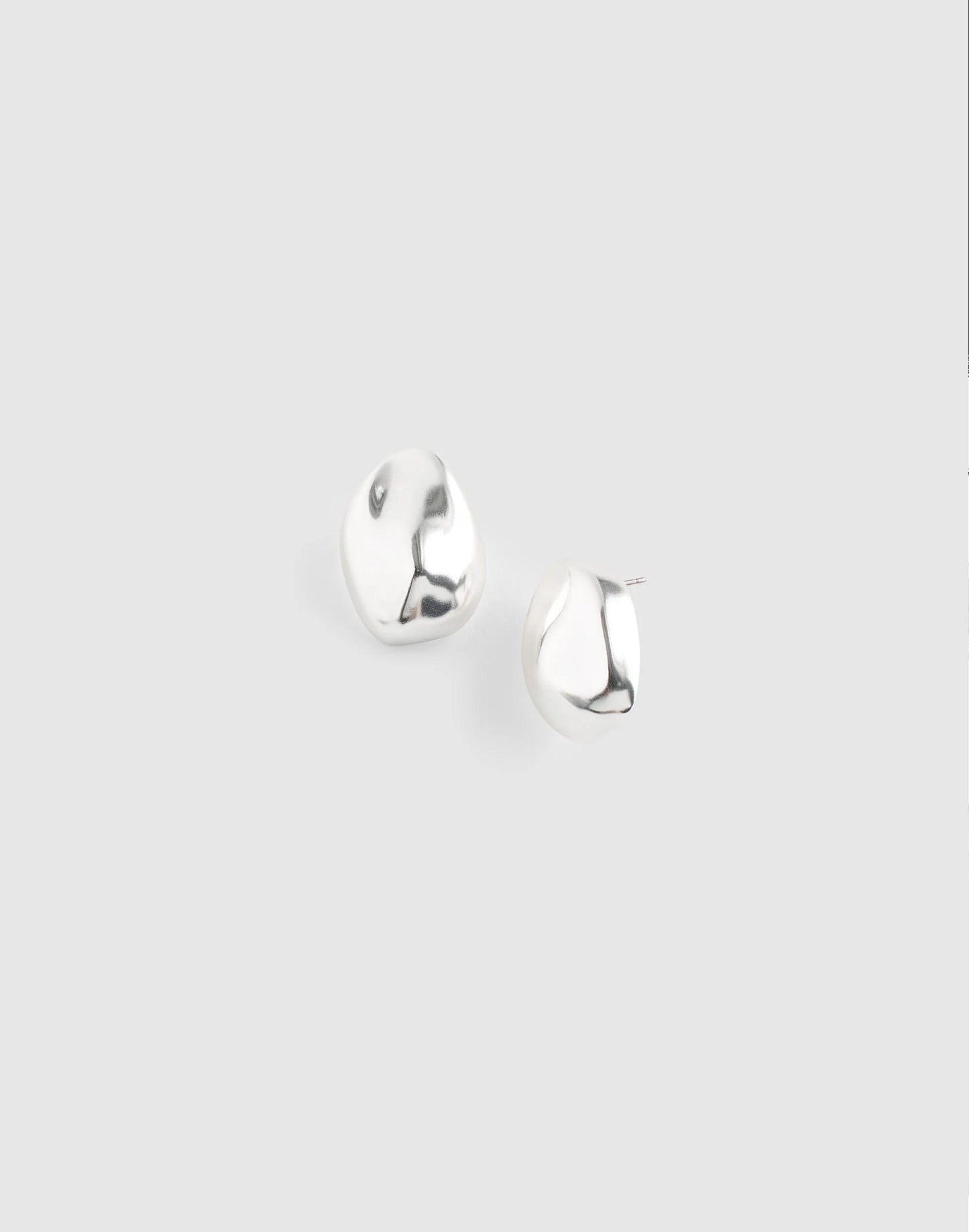 Madewell Sculpted Droplet Statement Stud Earrings Warm Silver