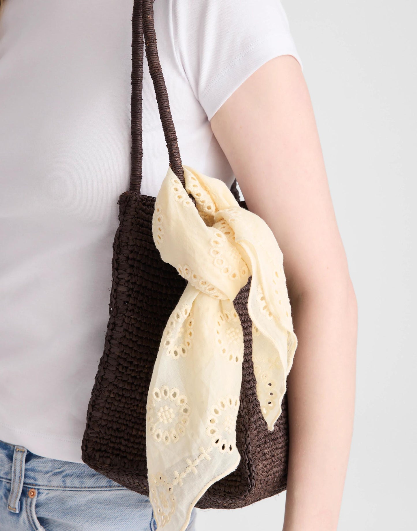 Madewell Organic Cotton Eyelet Bandana Vanilla
