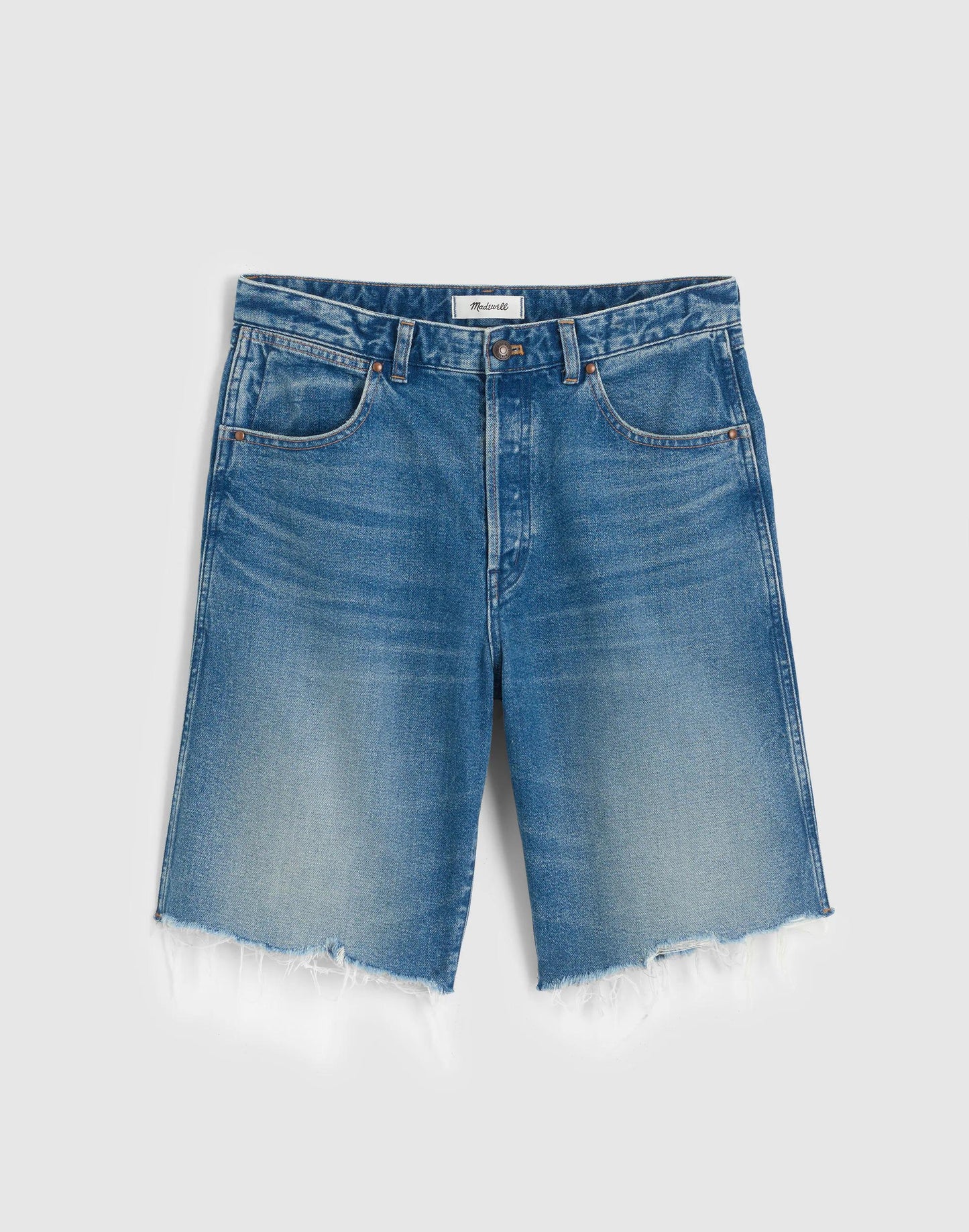 Madewell The Curvy Essex Long Baggy Short Retro Bright Wash