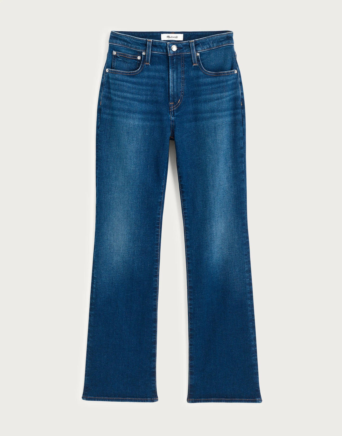 Madewell The Short Curvy Flare Crop Jean in Super Stretch Denim Osgoode Wash