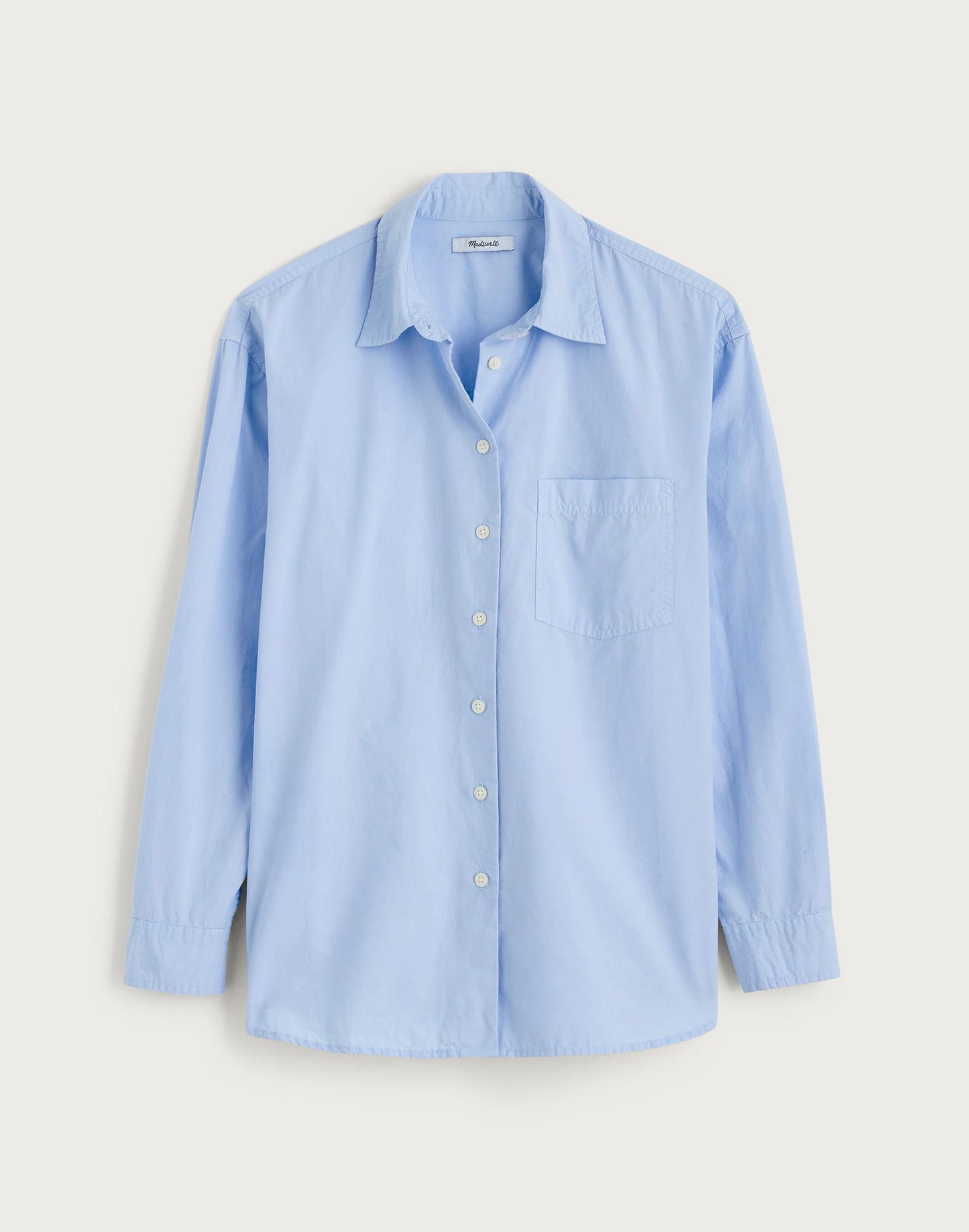 Madewell The Easy Shirt in Poplin Light Blue