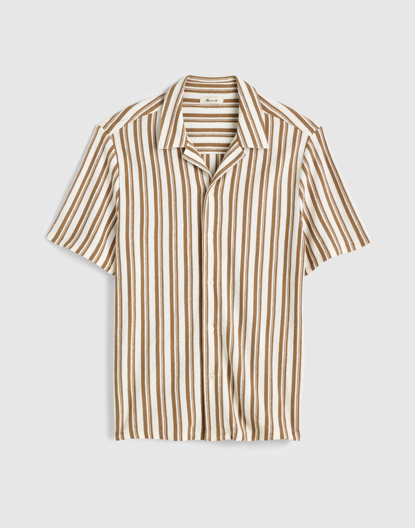 Madewell The Camp Shirt in Seaport Terry Maple Seed