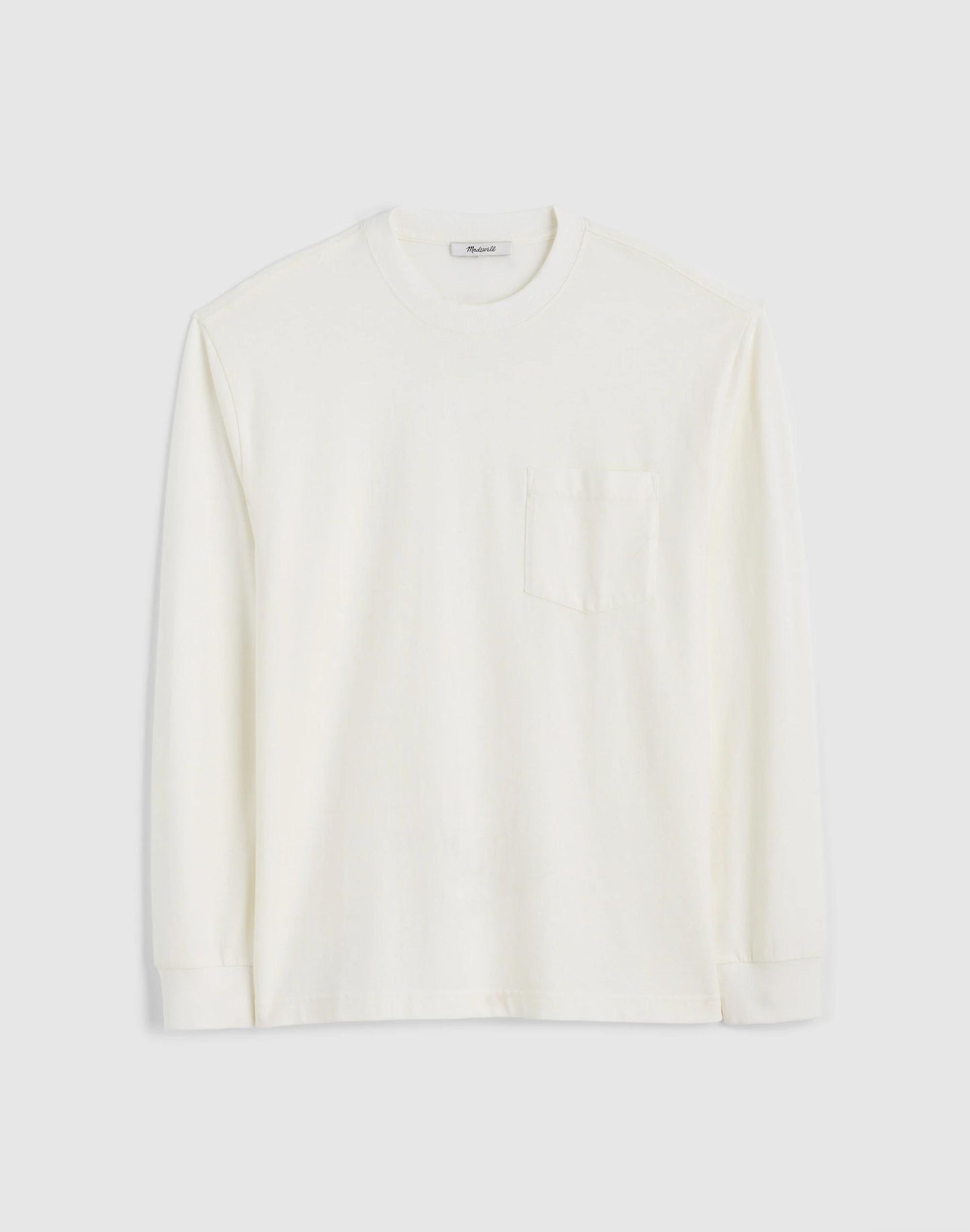 Madewell The Long-Sleeve Vintage Pocket Tee Soft White