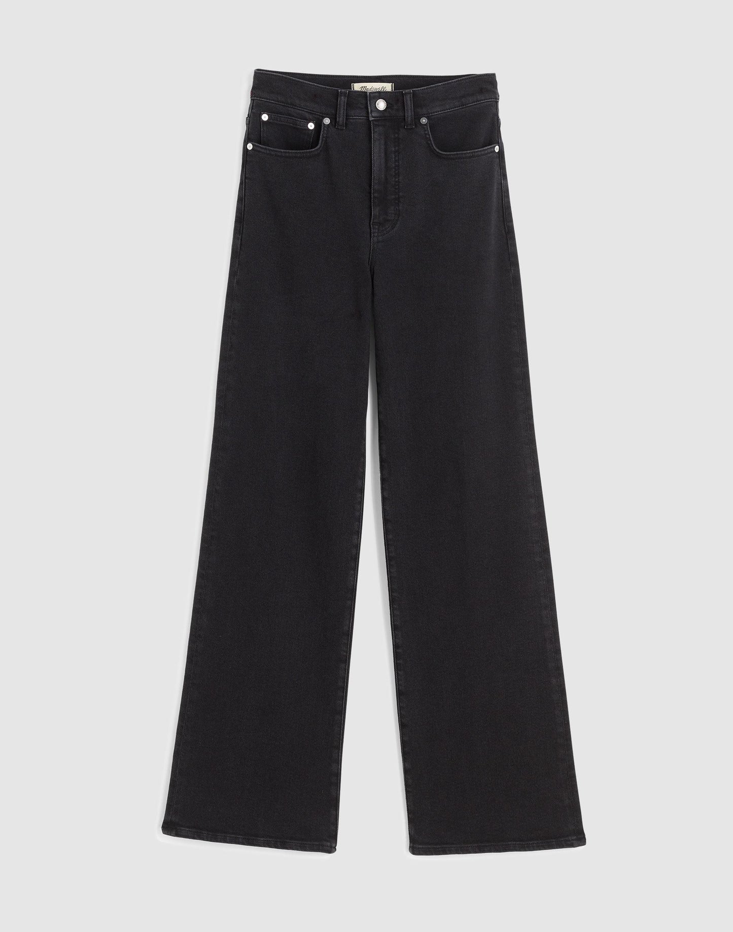 Madewell The Wide-Leg Jean in Super Stretch Denim Black Frost
