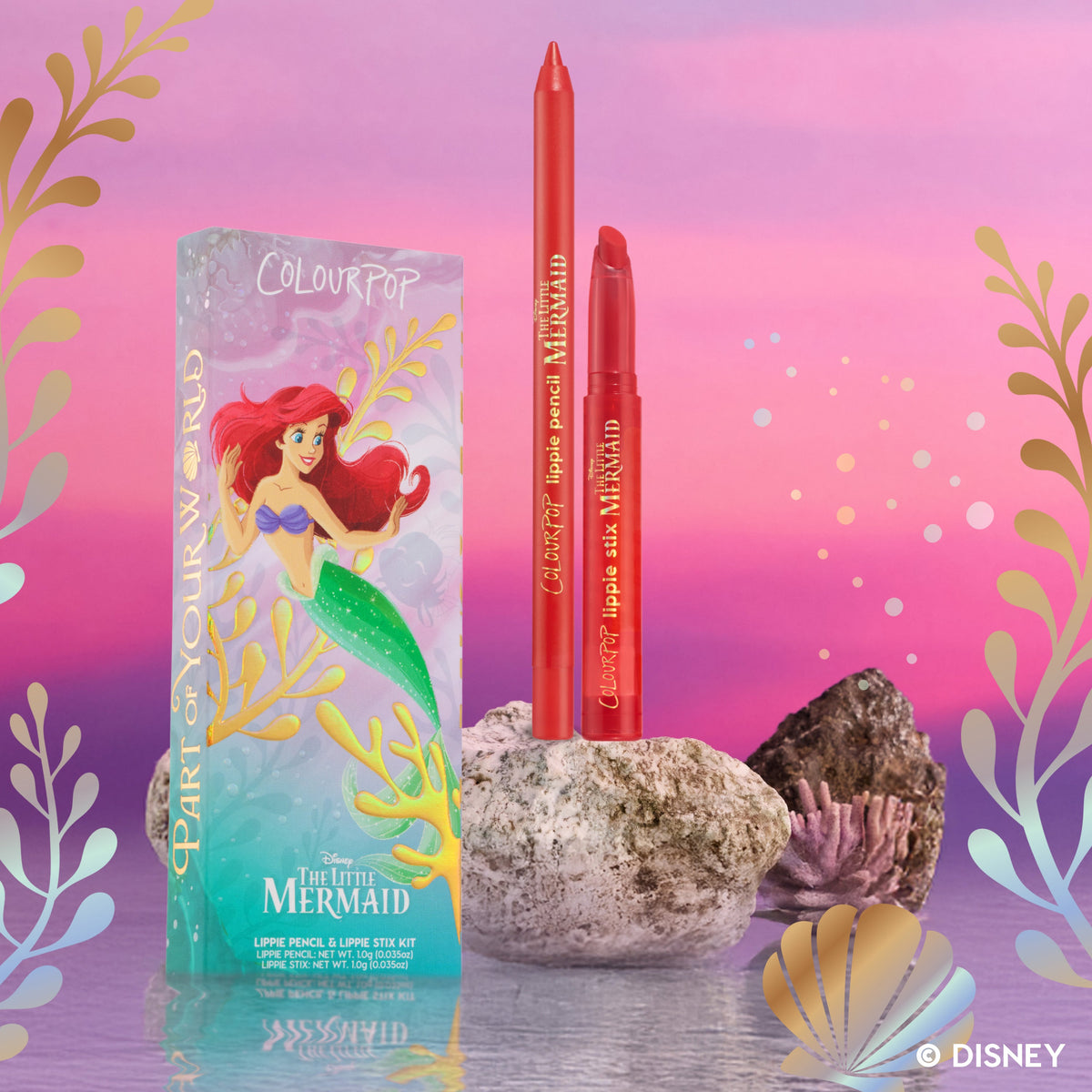 ColourPop The Little Mermaid Lip Liner & Lipstick Set - On Sale