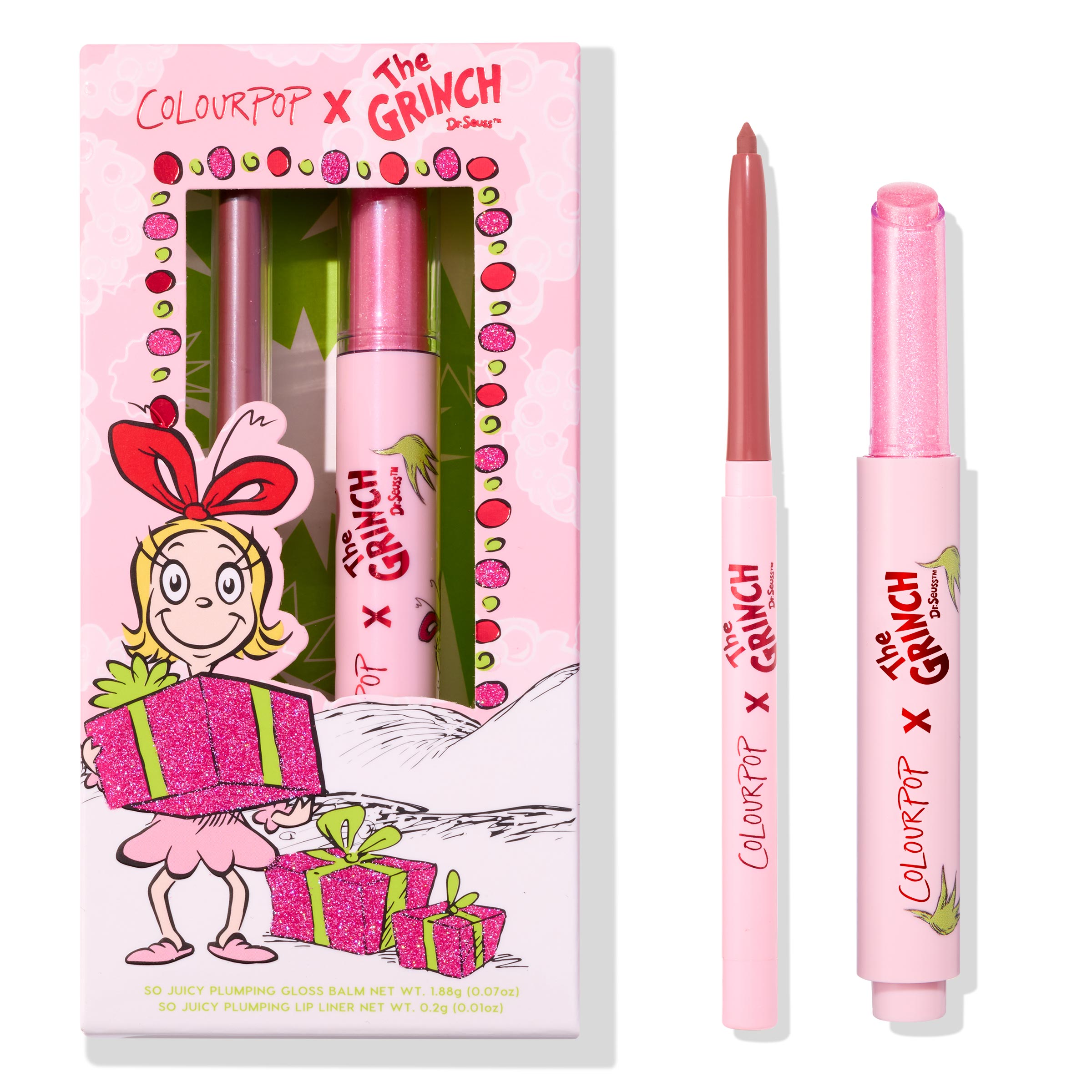 ColourPop Grinch So Juicy Gloss and Liner Set - For Sale