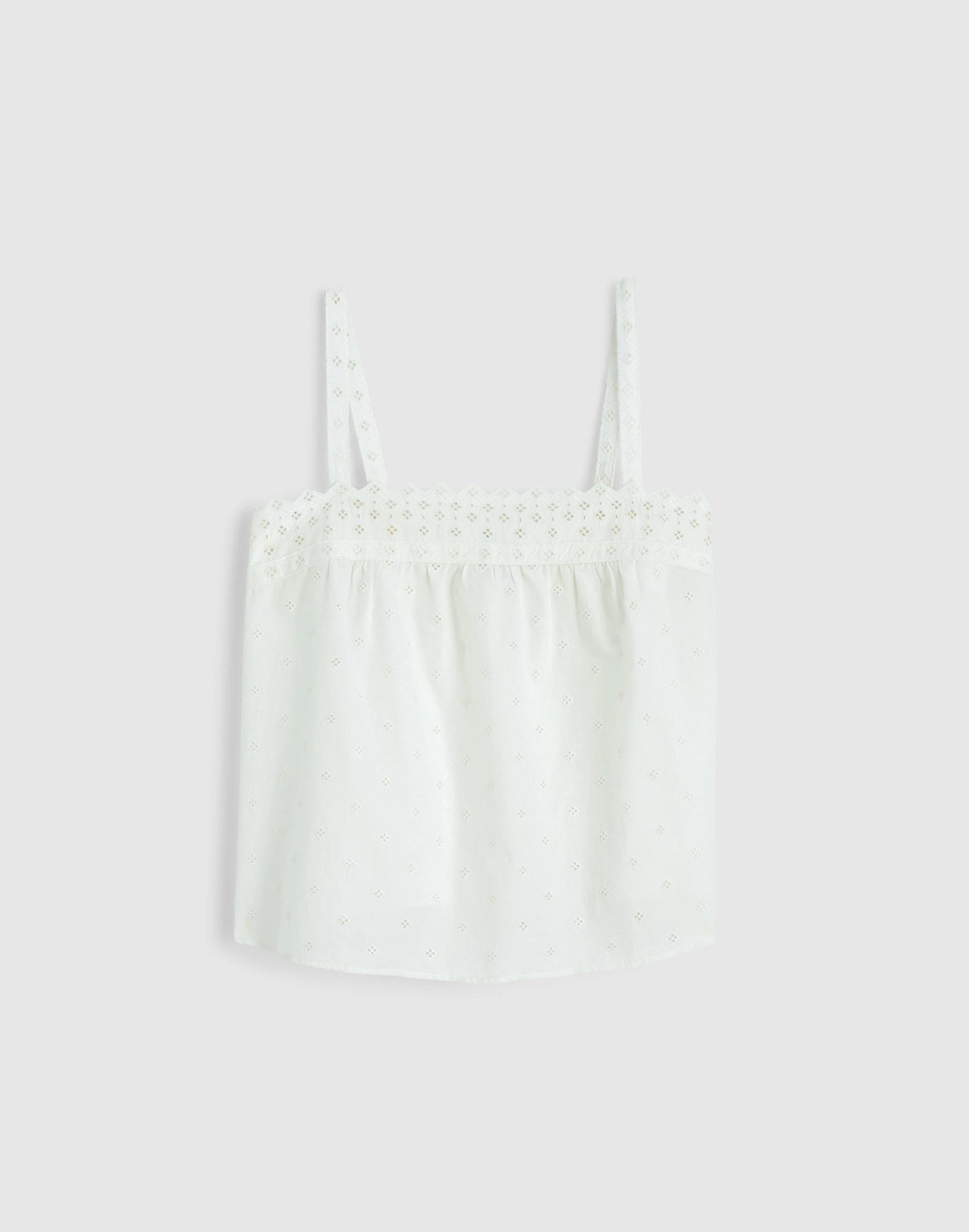 Madewell Embroidered Eyelet Tank White