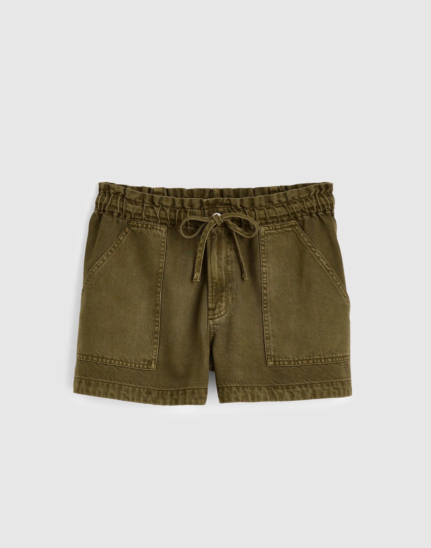Madewell Pull-On Utility Shorts in Airy Denim Faded Ivy