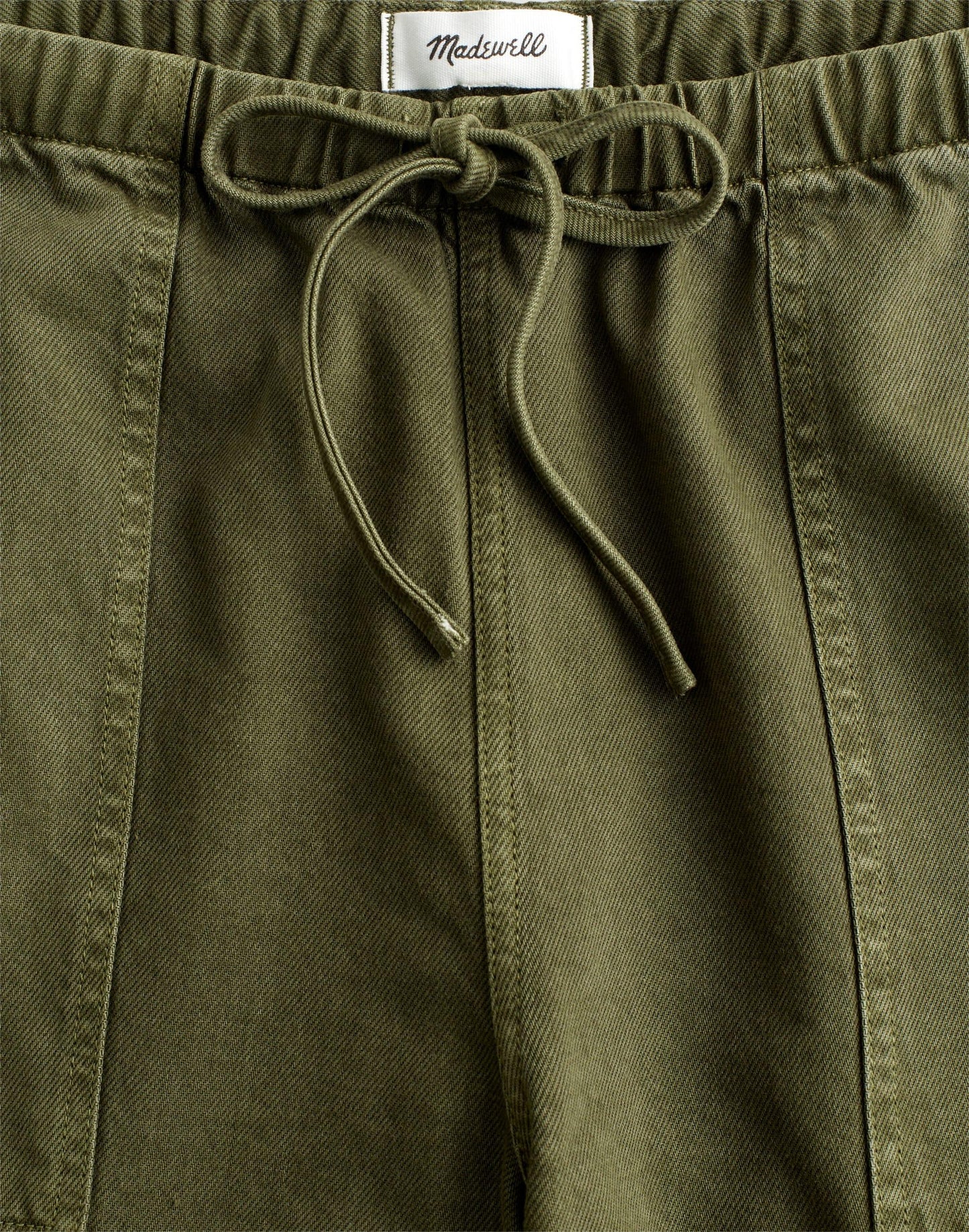 Madewell Pull-On Barrel-Leg Utility Pants in Airy Denim Faded Ivy