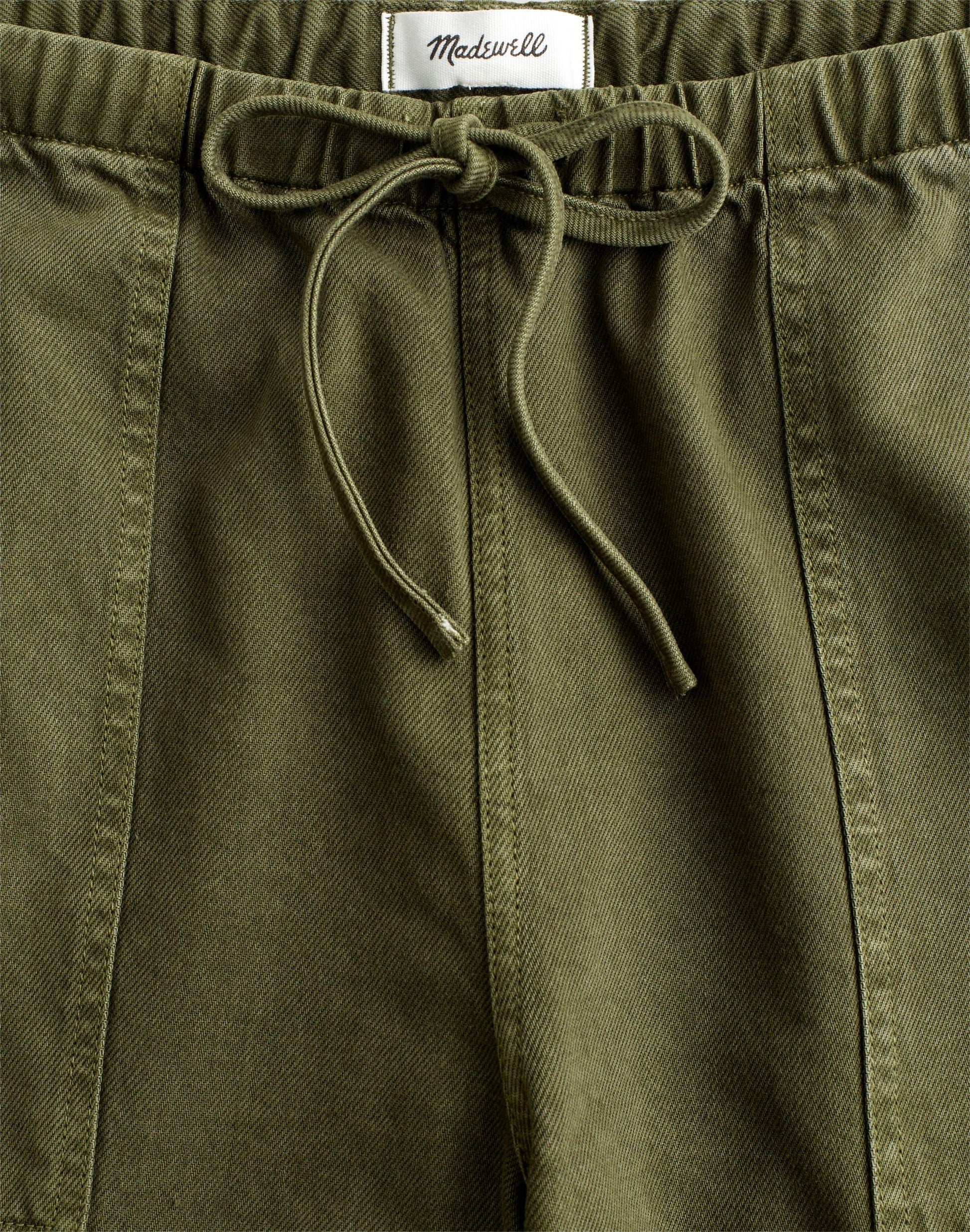 Madewell Pull-On Barrel-Leg Utility Pants in Airy Denim Faded Ivy