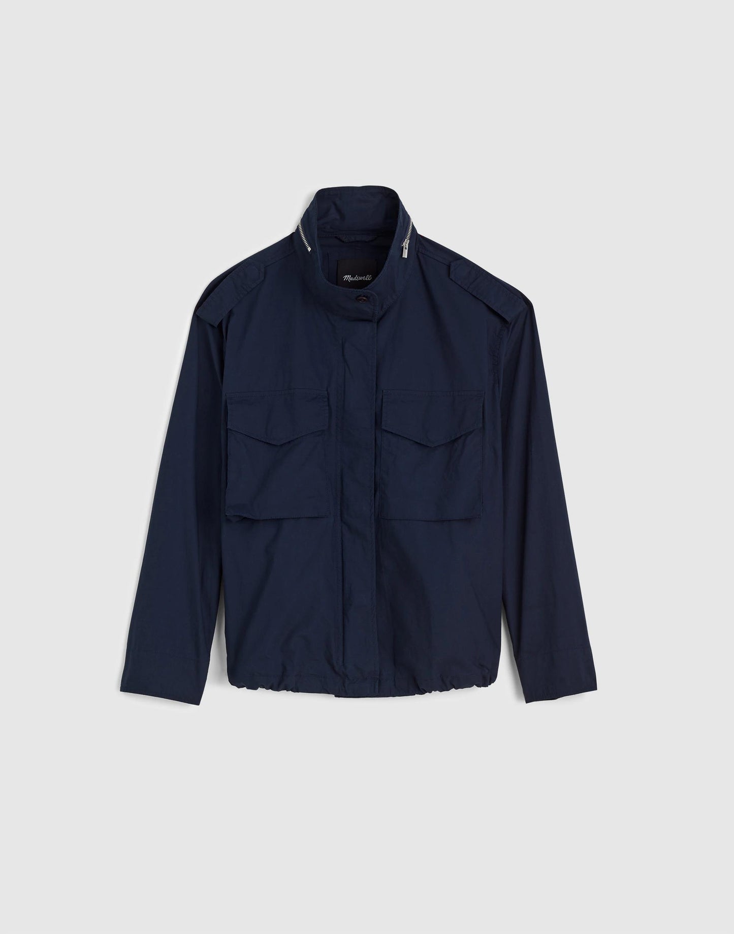 Madewell Field Jacket in Washed Poplin Classic Navy