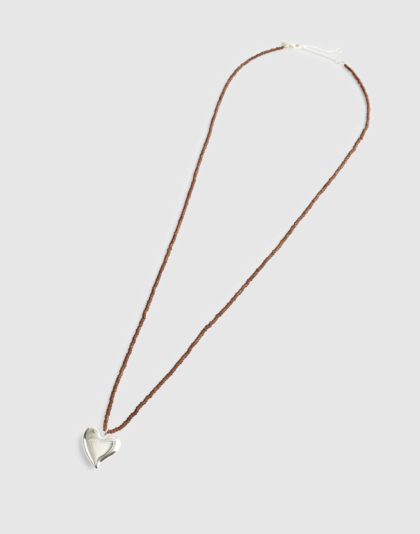 Madewell Beaded Pendant Necklace Warm Silver
