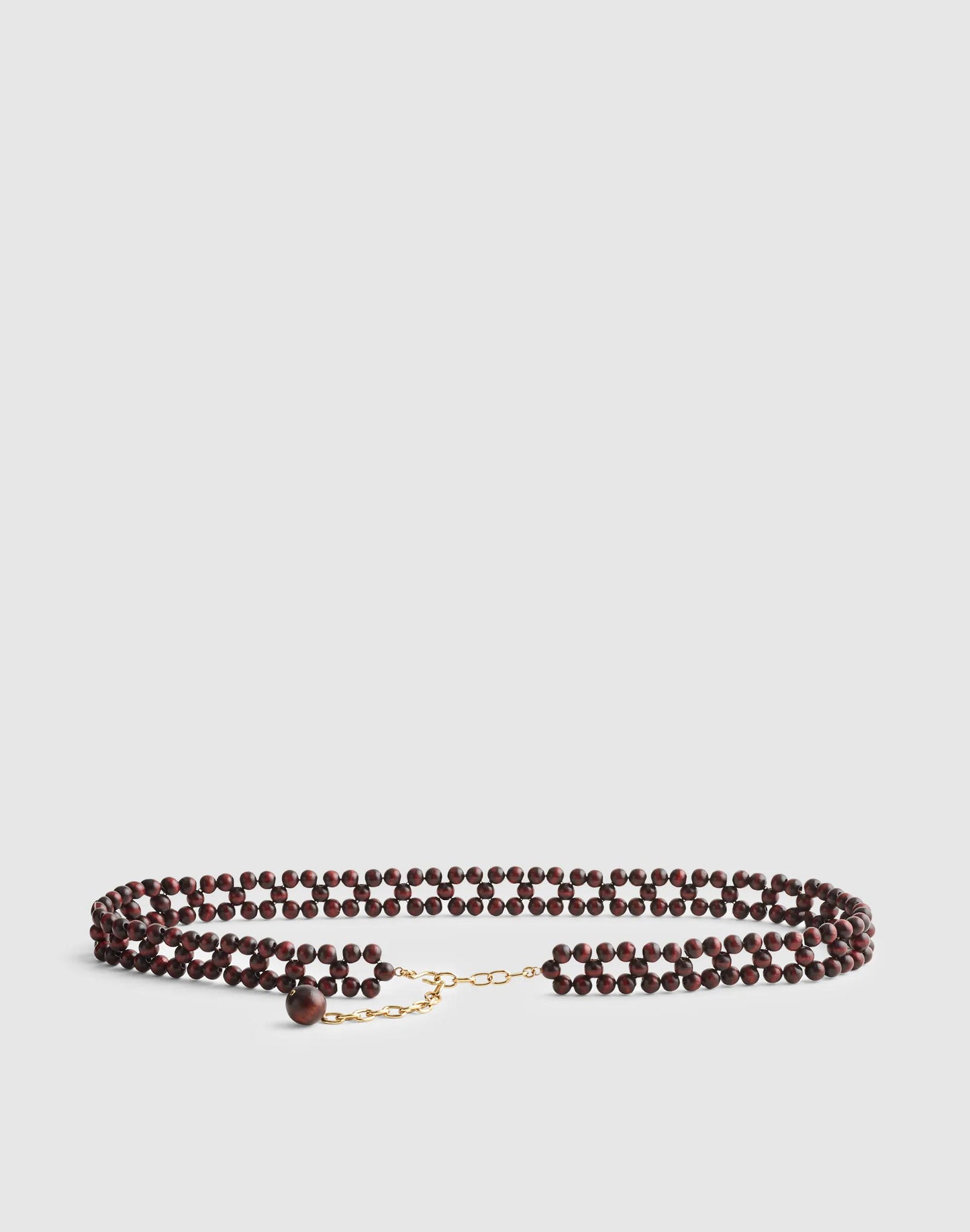 Madewell Wooden Bead Belt Antique Gold