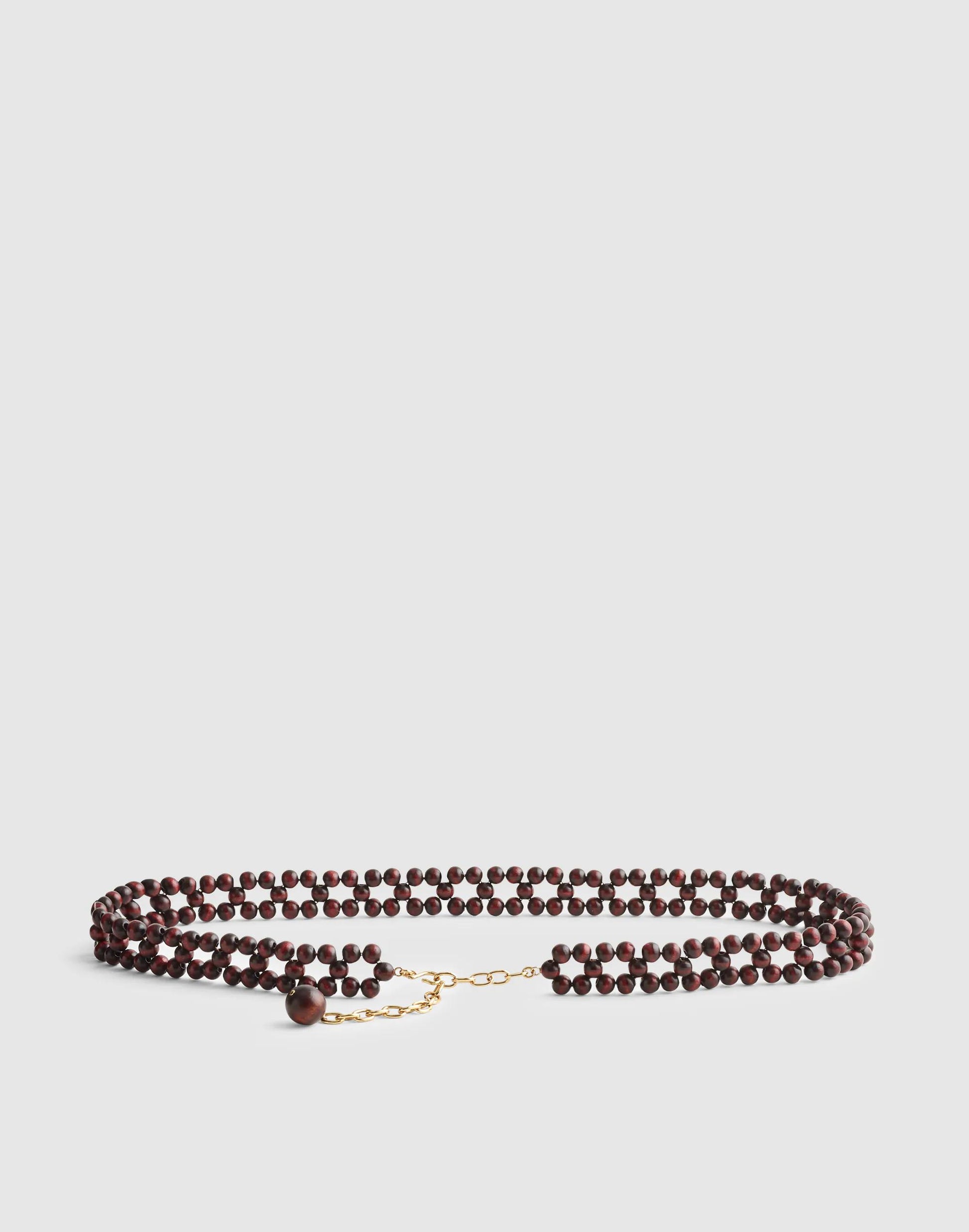 Madewell Wooden Bead Belt Antique Gold