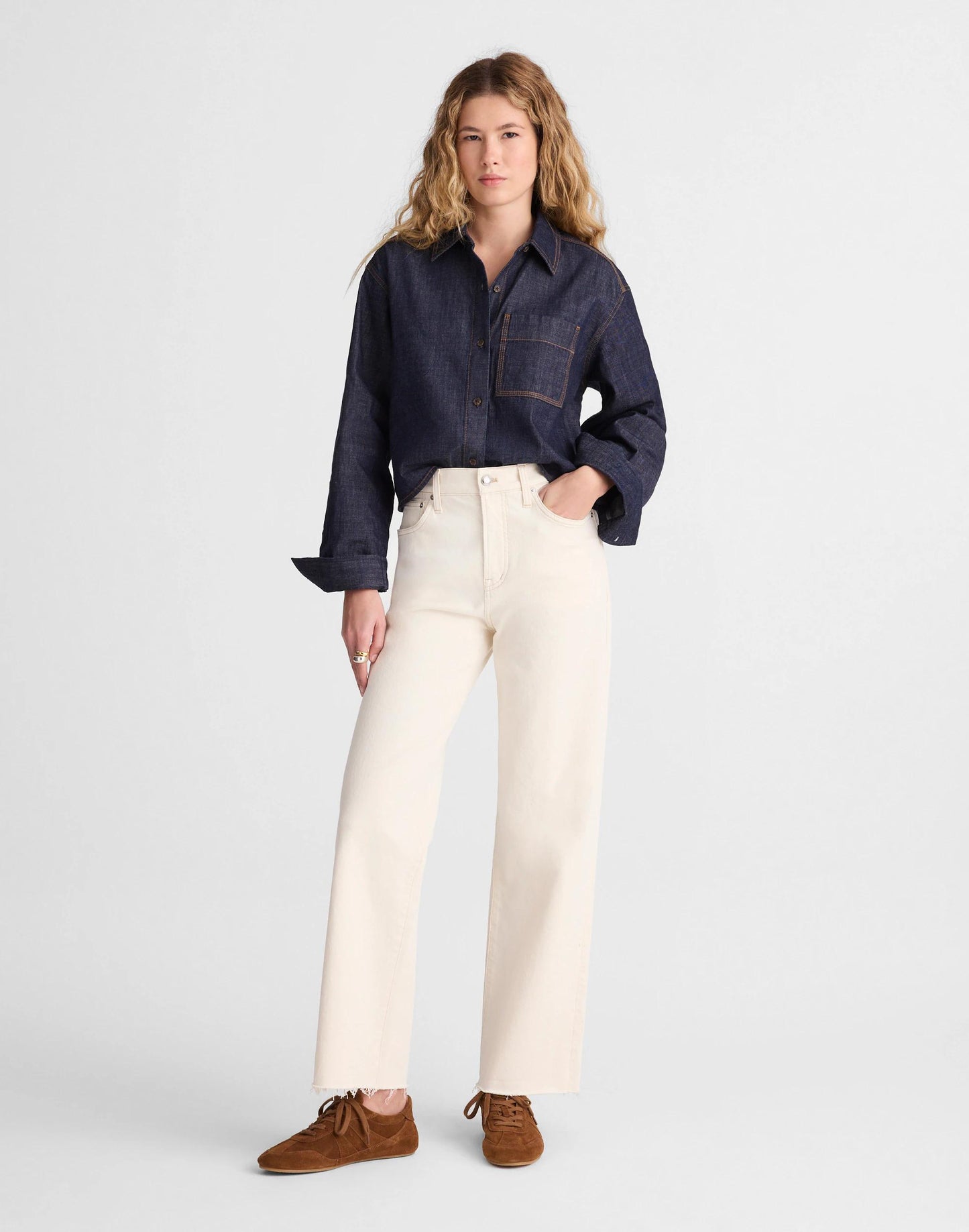 Madewell The Tall Perfect Vintage Wide-Leg Crop Jean Vintage Canvas