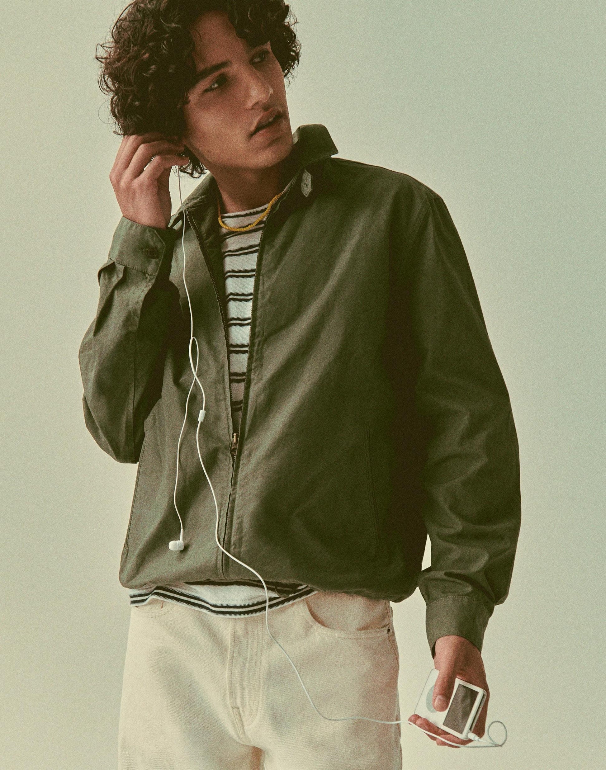 Madewell Zip Jacket in Cotton Twill Capers
