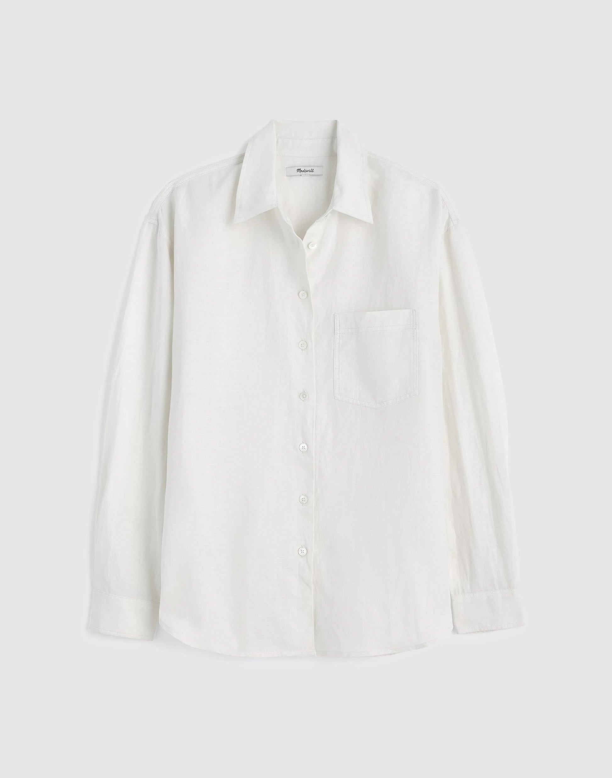 Madewell The Easy Shirt in Linen Blend Ivory Linen