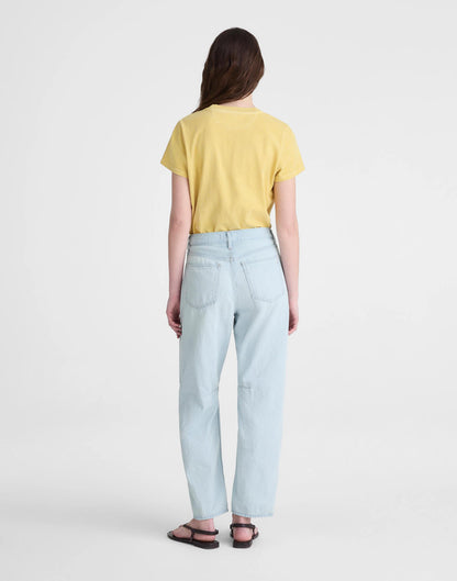 Madewell The Darted Barrel-Leg Jean in Airy Denim Laguna Wash