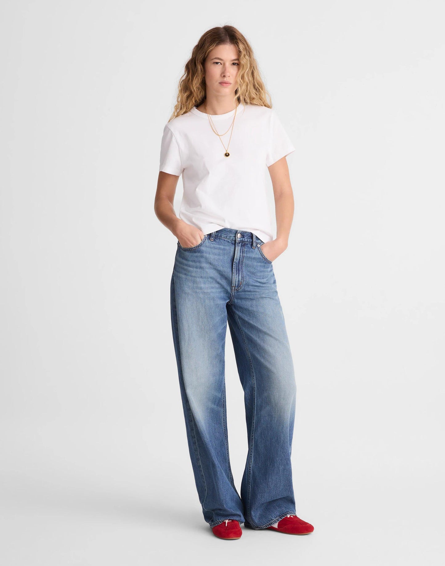 Madewell The Low-Slung Baggy Jean in Airy Denim Pickett Wash