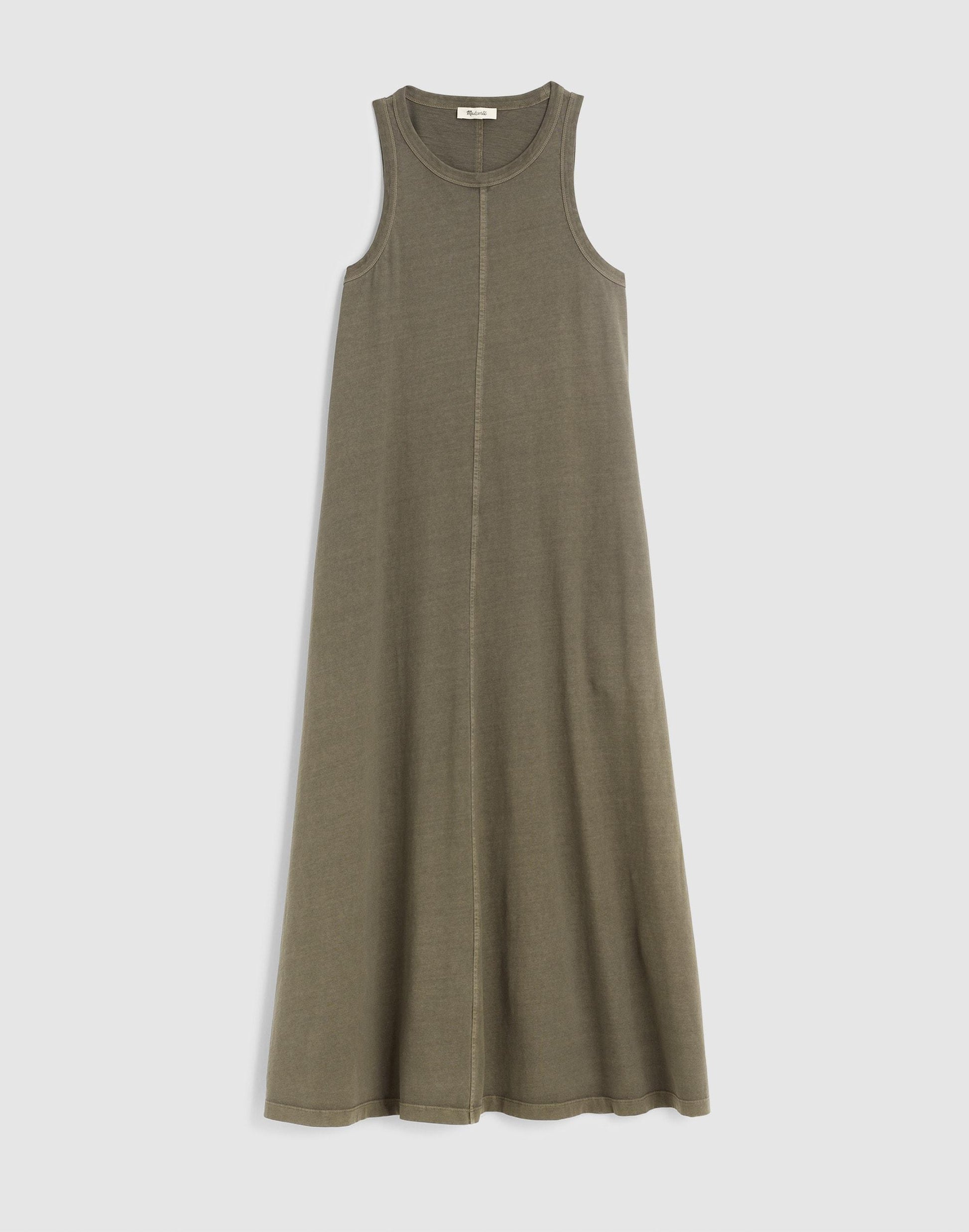 Madewell Seamed Tank Maxi Dress in Allday Jersey Faded Ivy