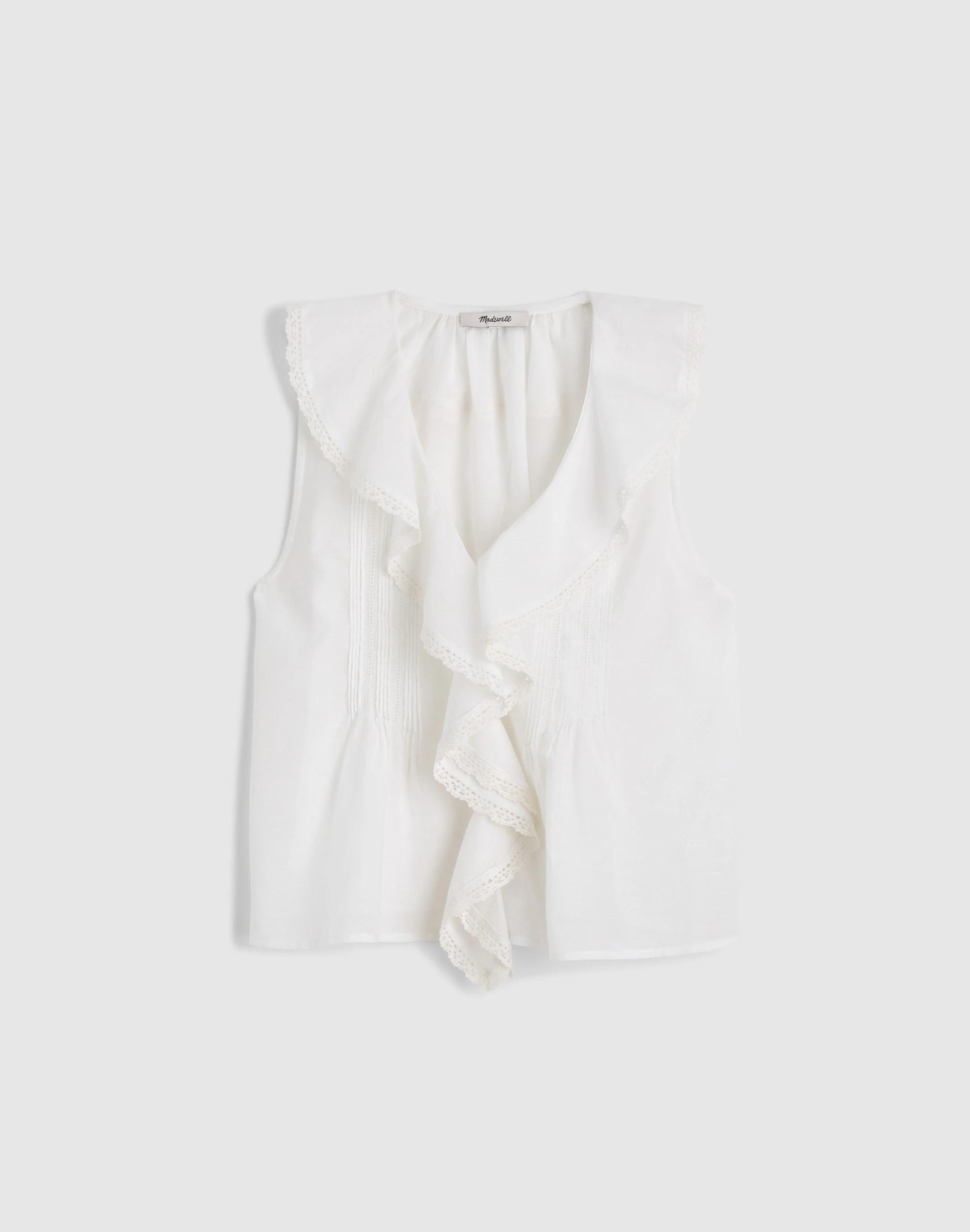 Madewell The Blaire Sleeveless Top White