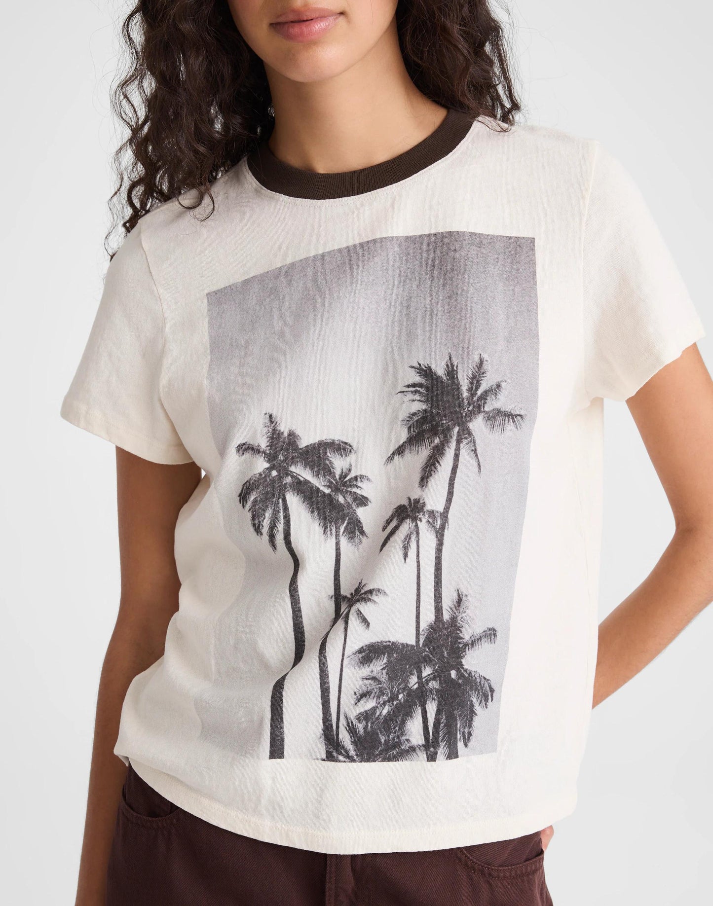 Madewell The Relaxed Tee in Vintage Jersey Palm Tree