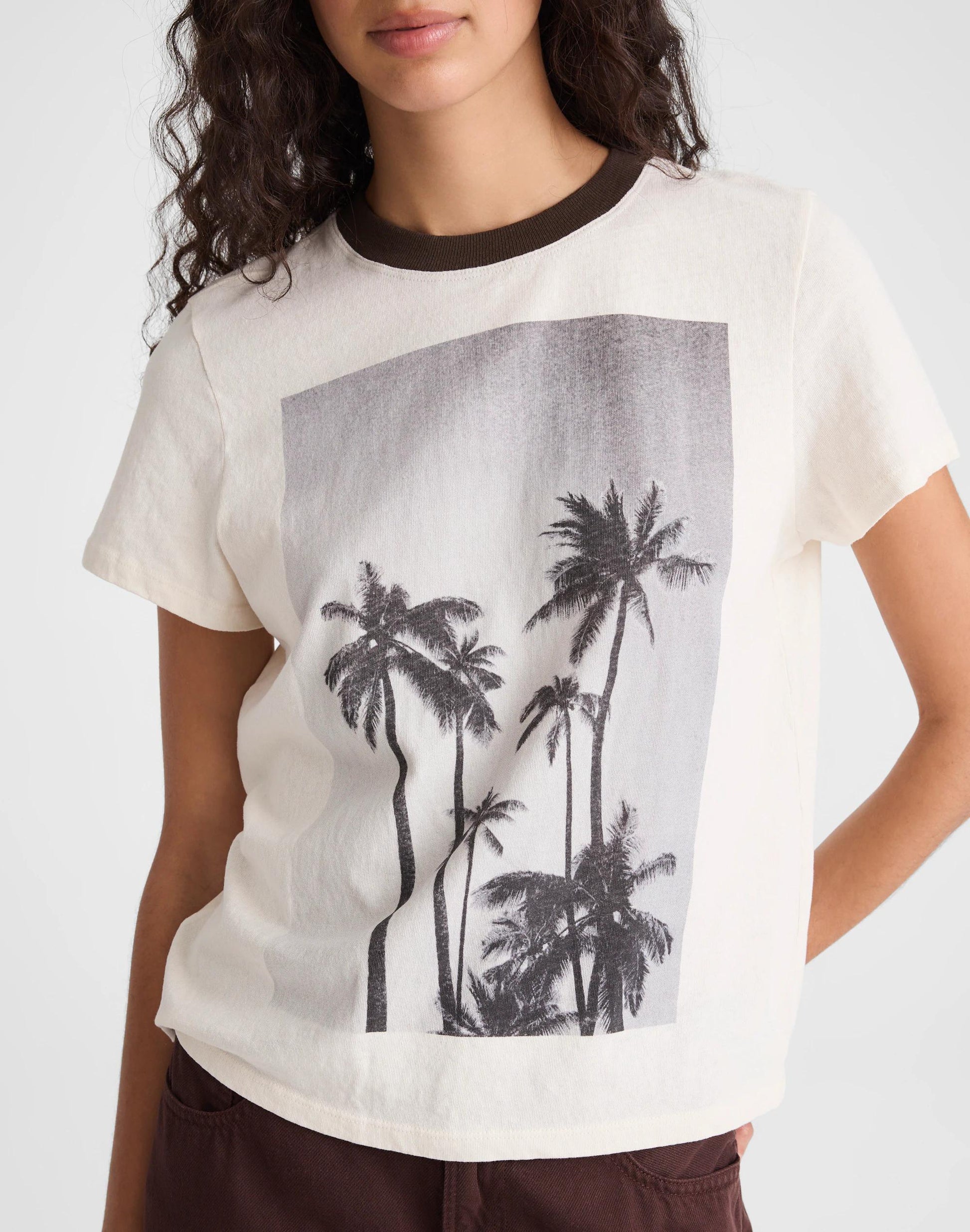 Madewell The Relaxed Tee in Vintage Jersey Palm Tree