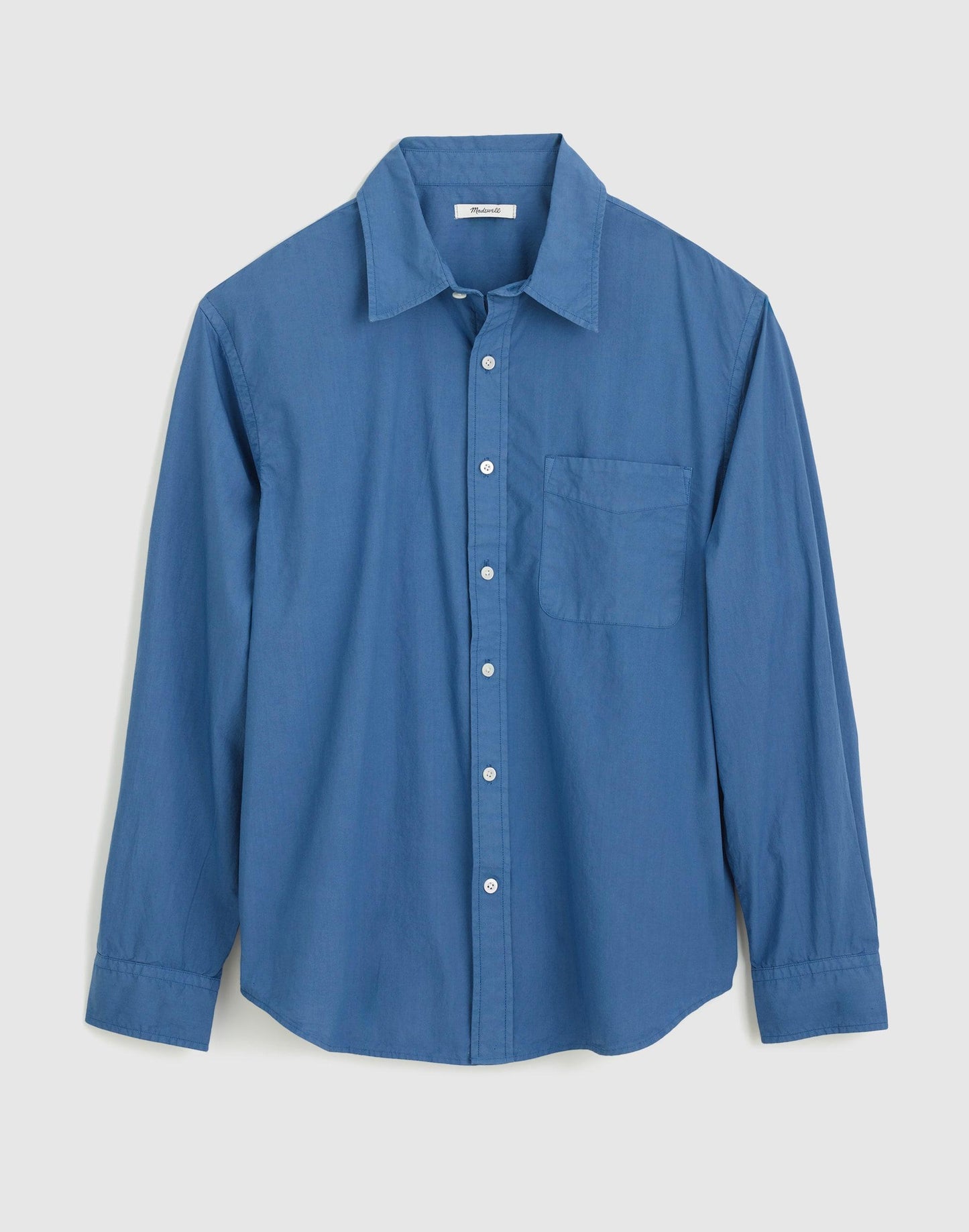 Madewell Button-Up Shirt in Crisp Poplin Nice Blue