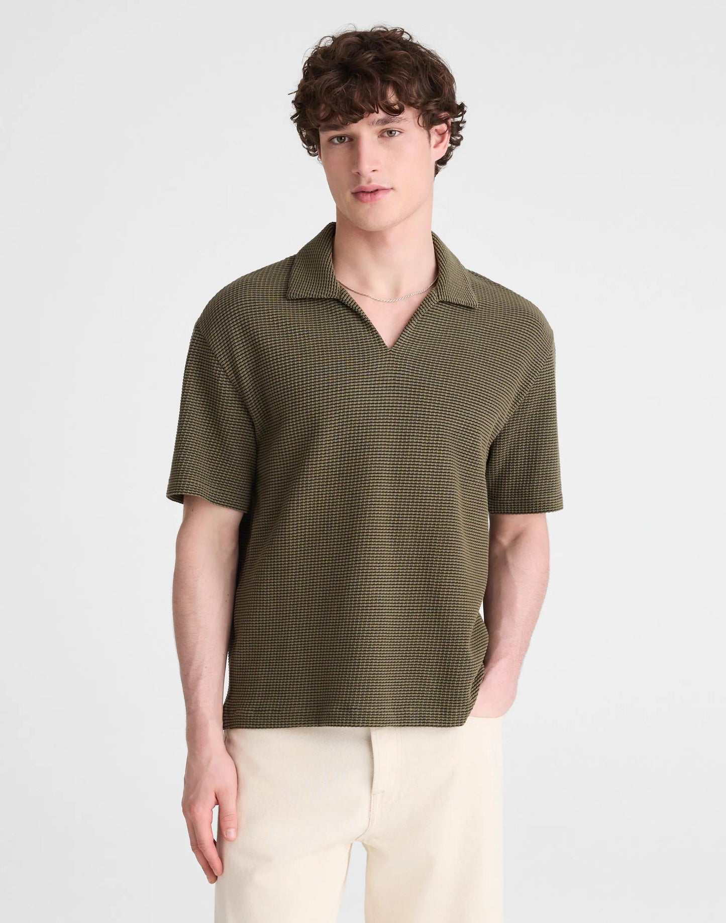 Madewell Skipper Polo in Jacquard Capers Overdye Stripe