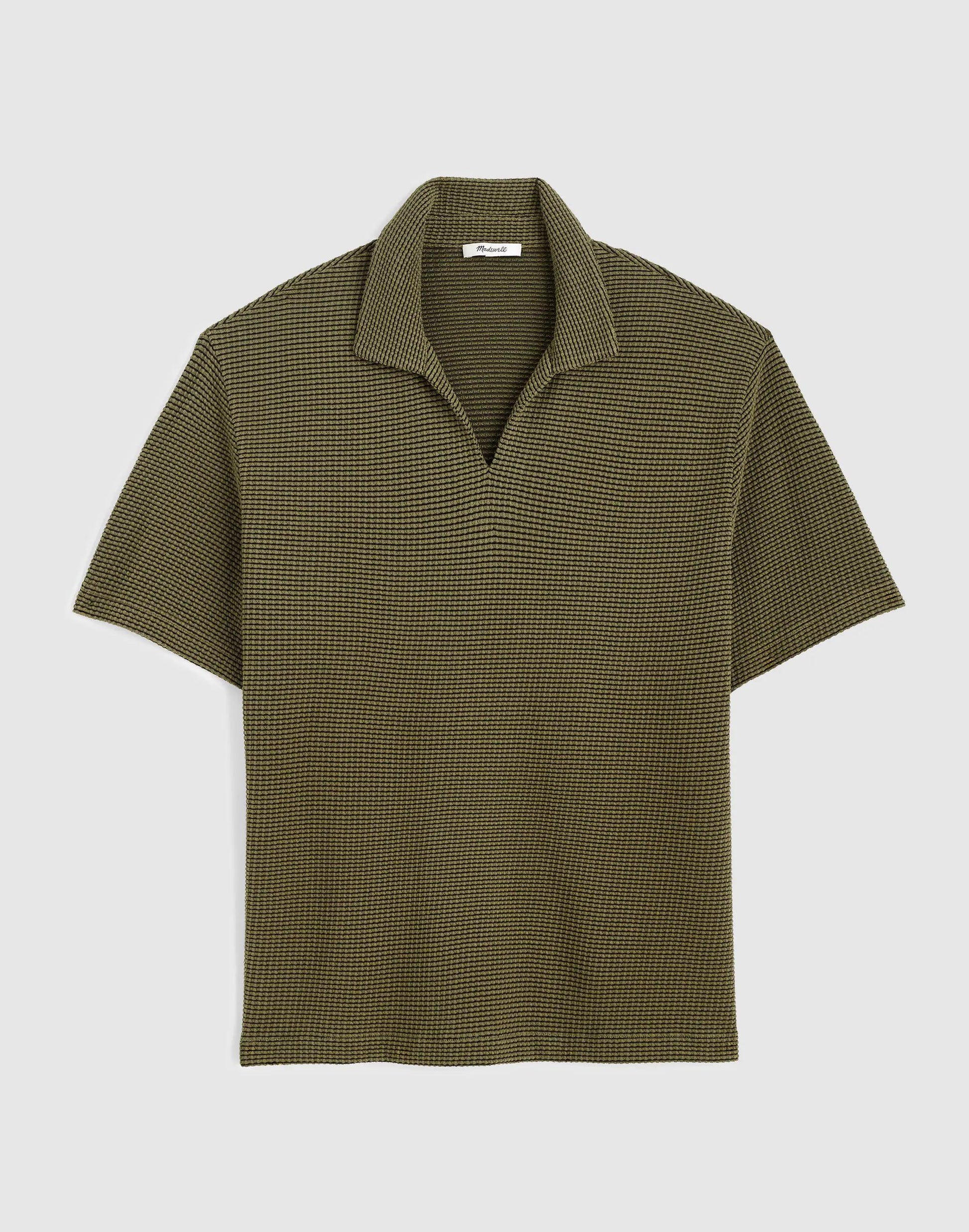 Madewell Skipper Polo in Jacquard Capers Overdye Stripe