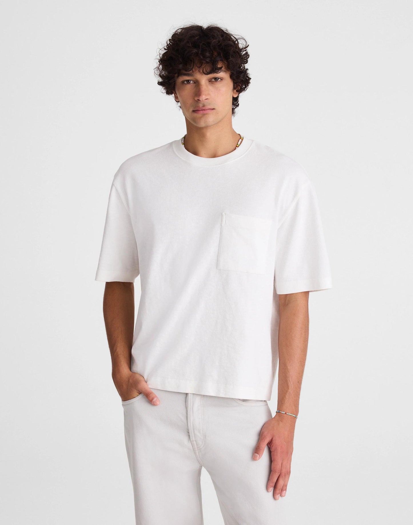 Madewell Boxy Pocket Tee in Weekend Slub Soft White