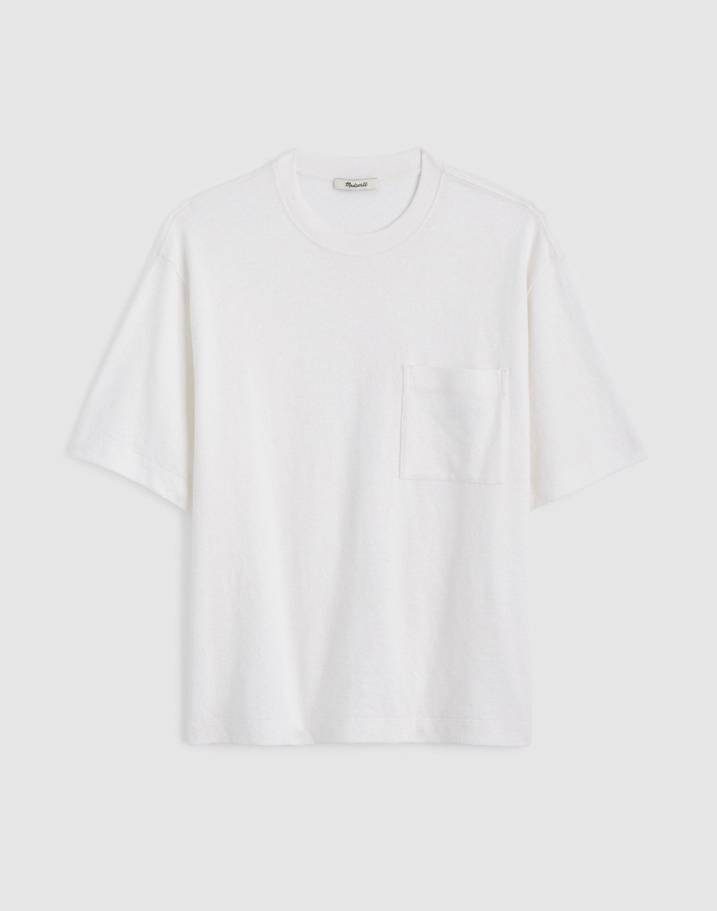 Madewell Boxy Pocket Tee in Weekend Slub Soft White