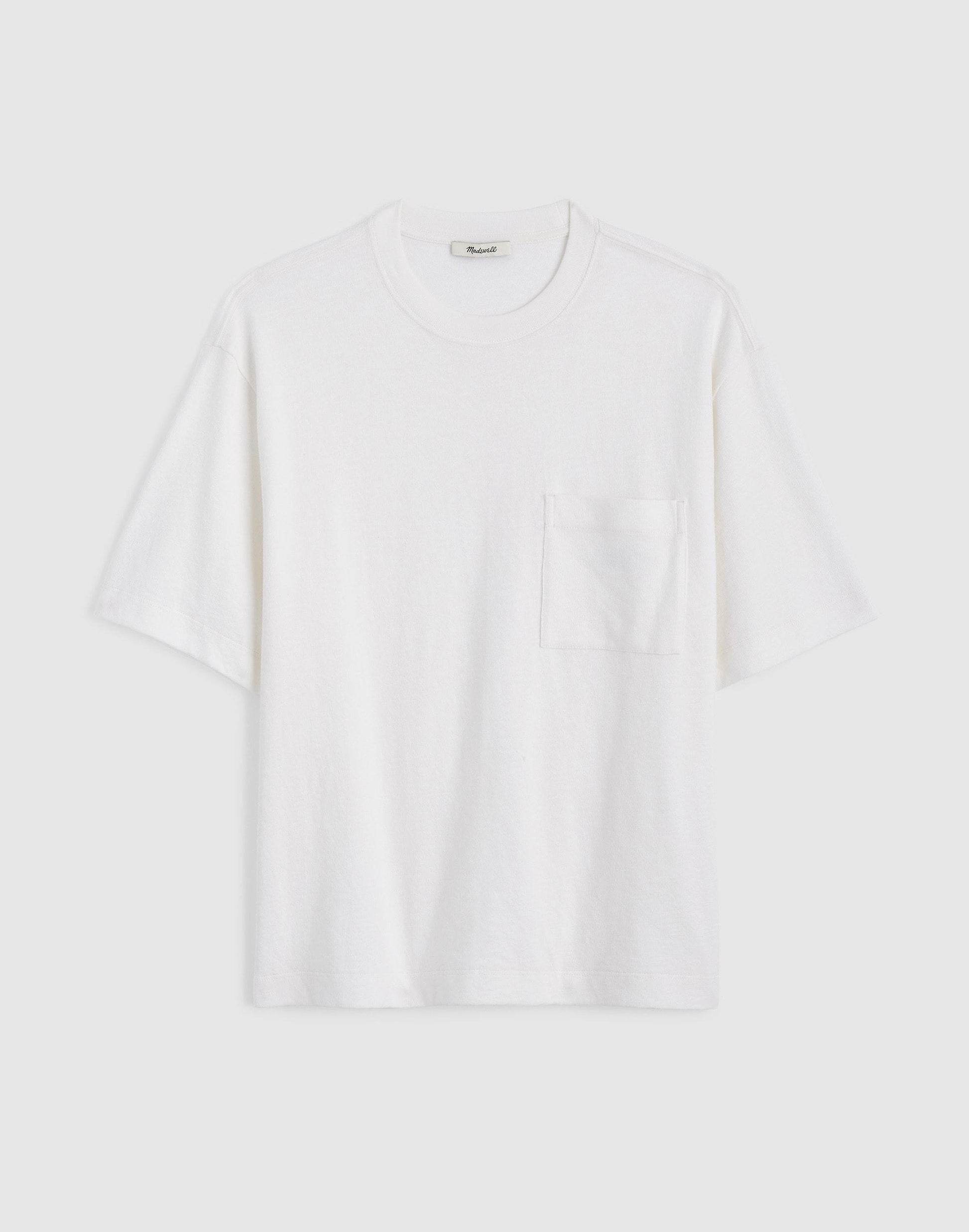 Madewell Boxy Pocket Tee in Weekend Slub Soft White