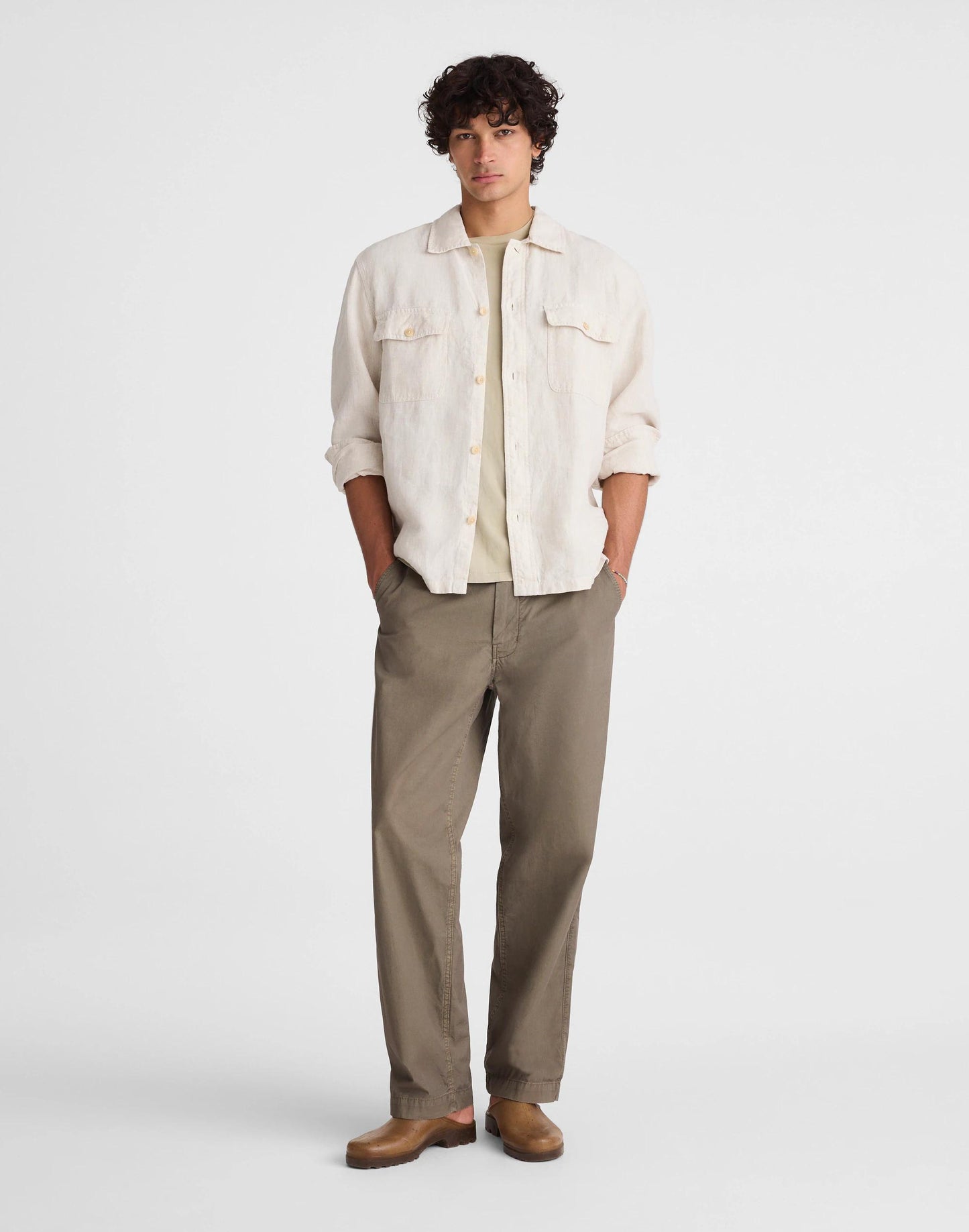 Madewell The Station Shirt in Linen Bleached