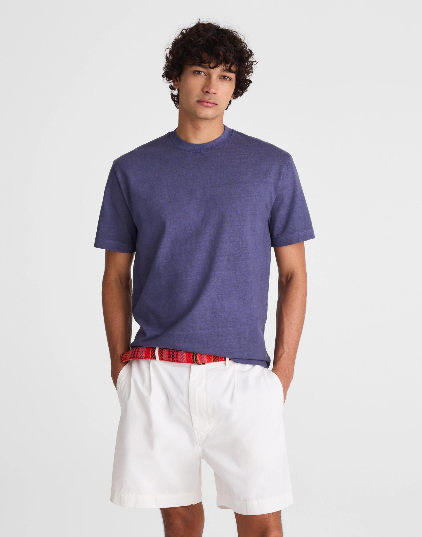 Madewell Pleated Chino Shorts in Uniform Twill Soft White