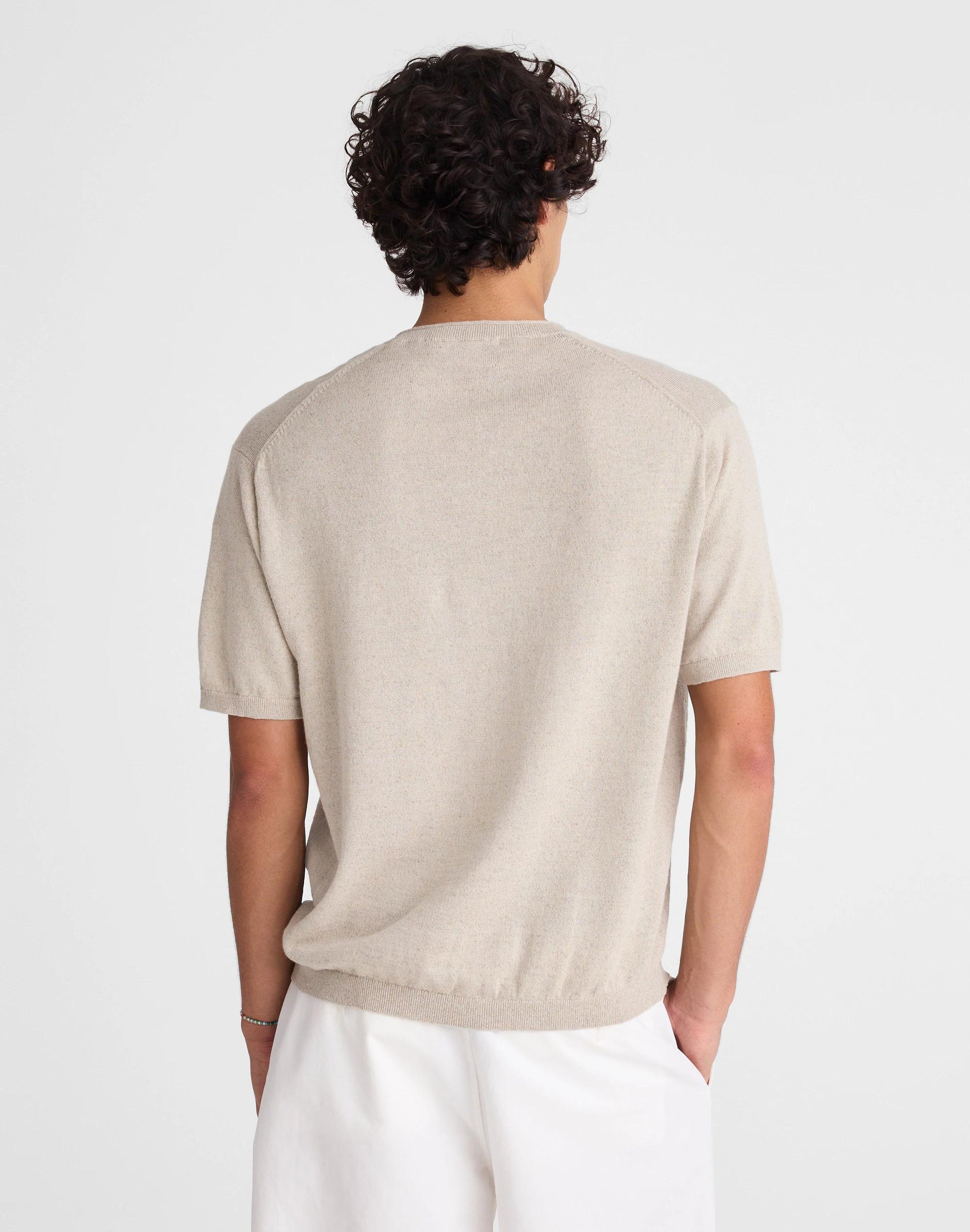 Madewell Rollneck Sweater Tee Heather Pale Pewter