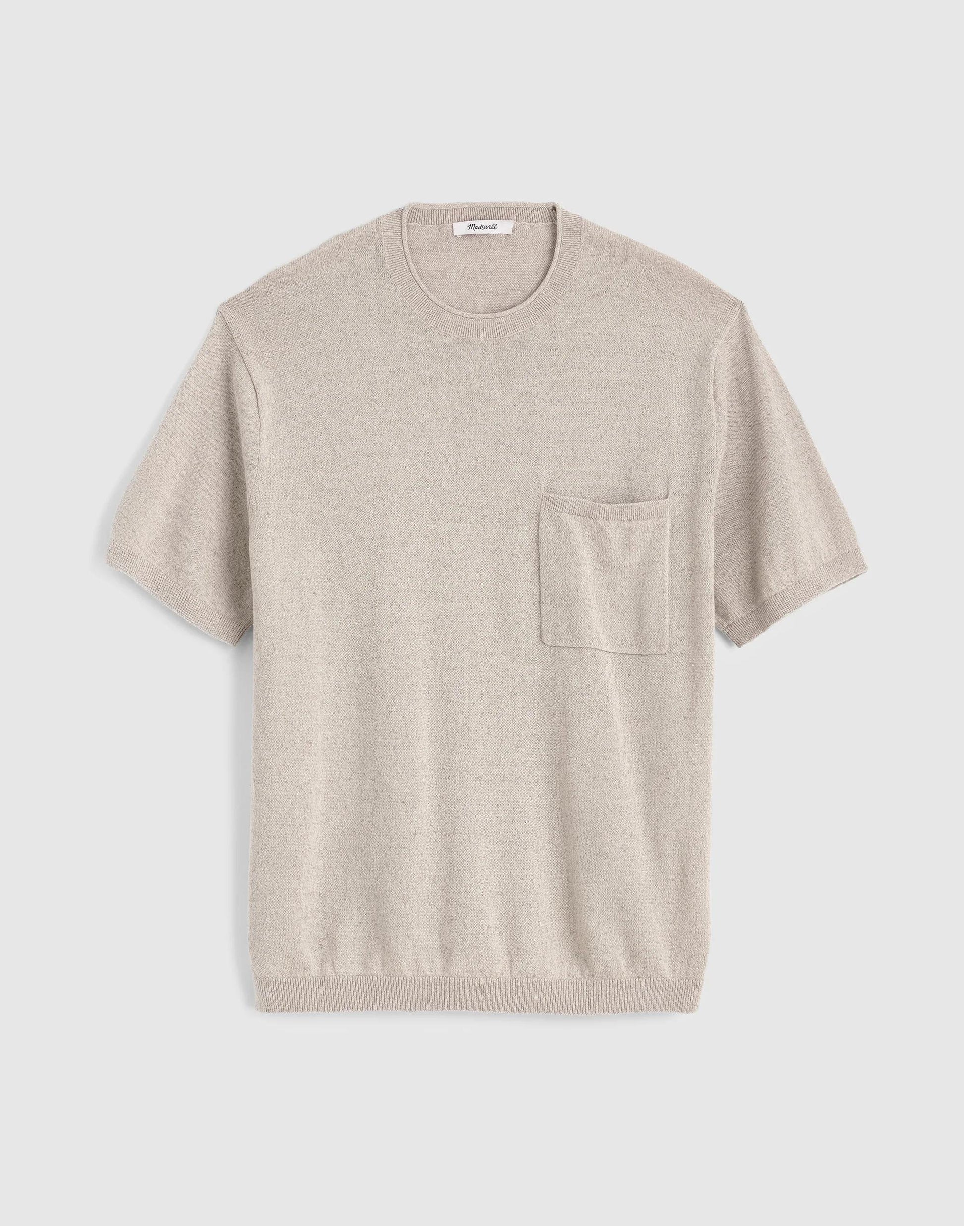 Madewell Rollneck Sweater Tee Heather Pale Pewter