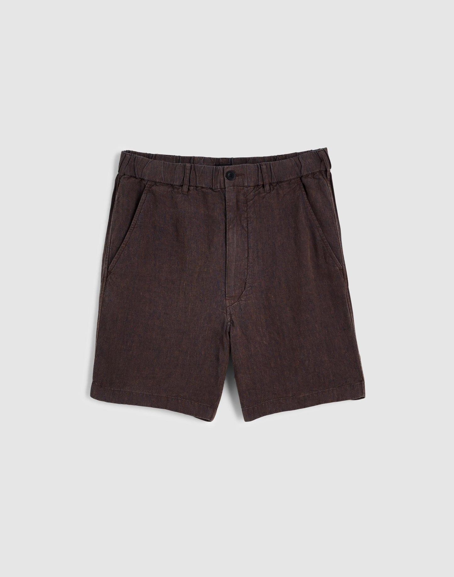 Madewell Pull-On Shorts in Linen Chocolate