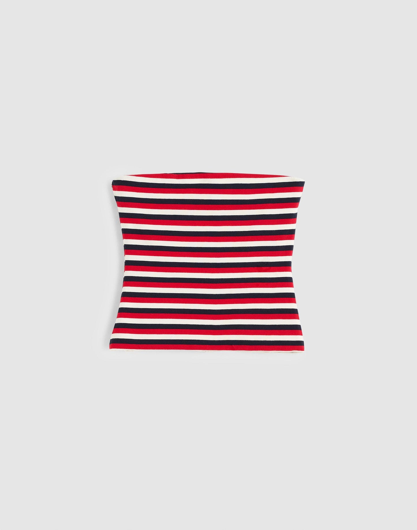 Madewell Knit Tube Top Varisty Red Tricolor Stripe