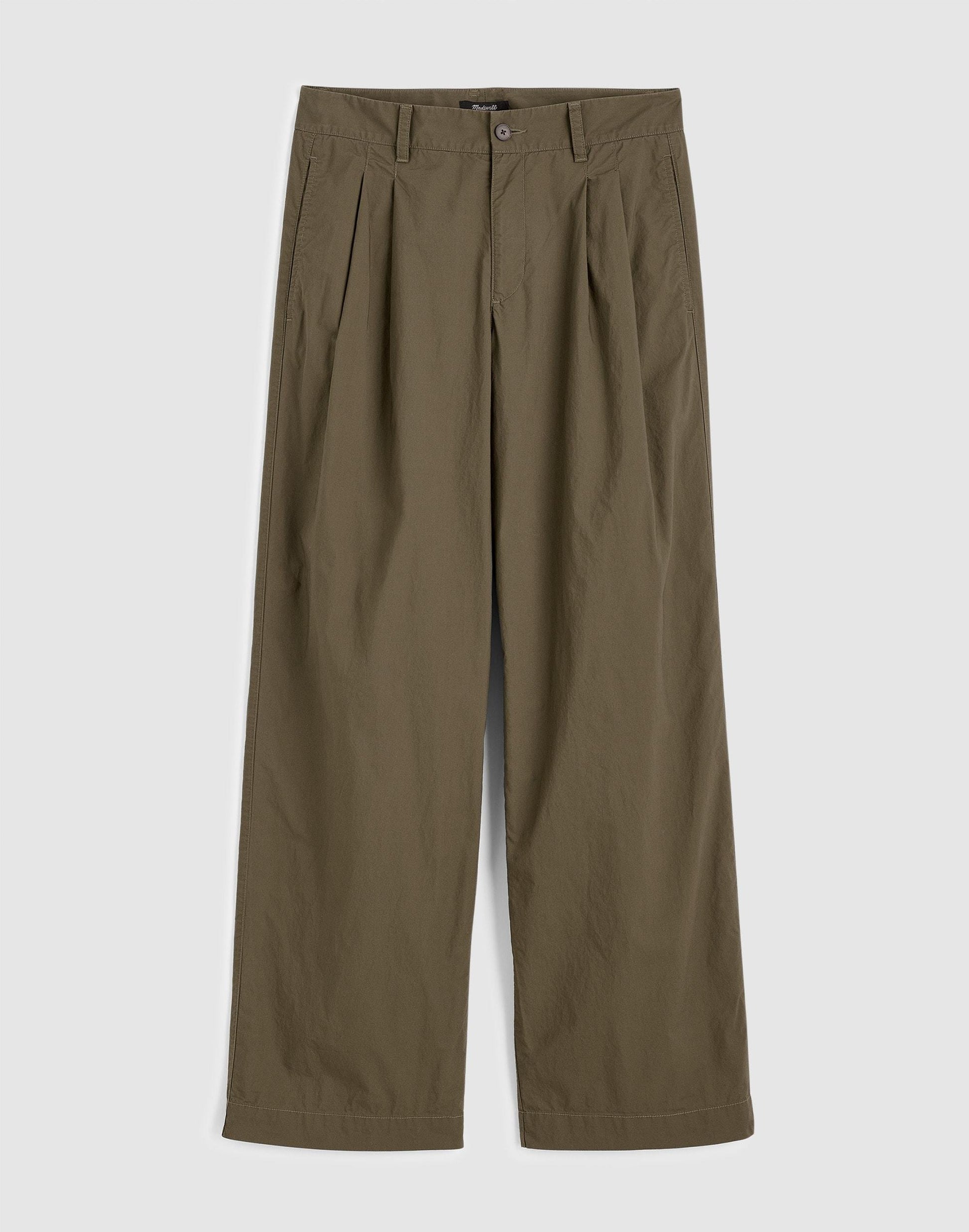Madewell The Everyday Trouser in Poplin Faded Ivy