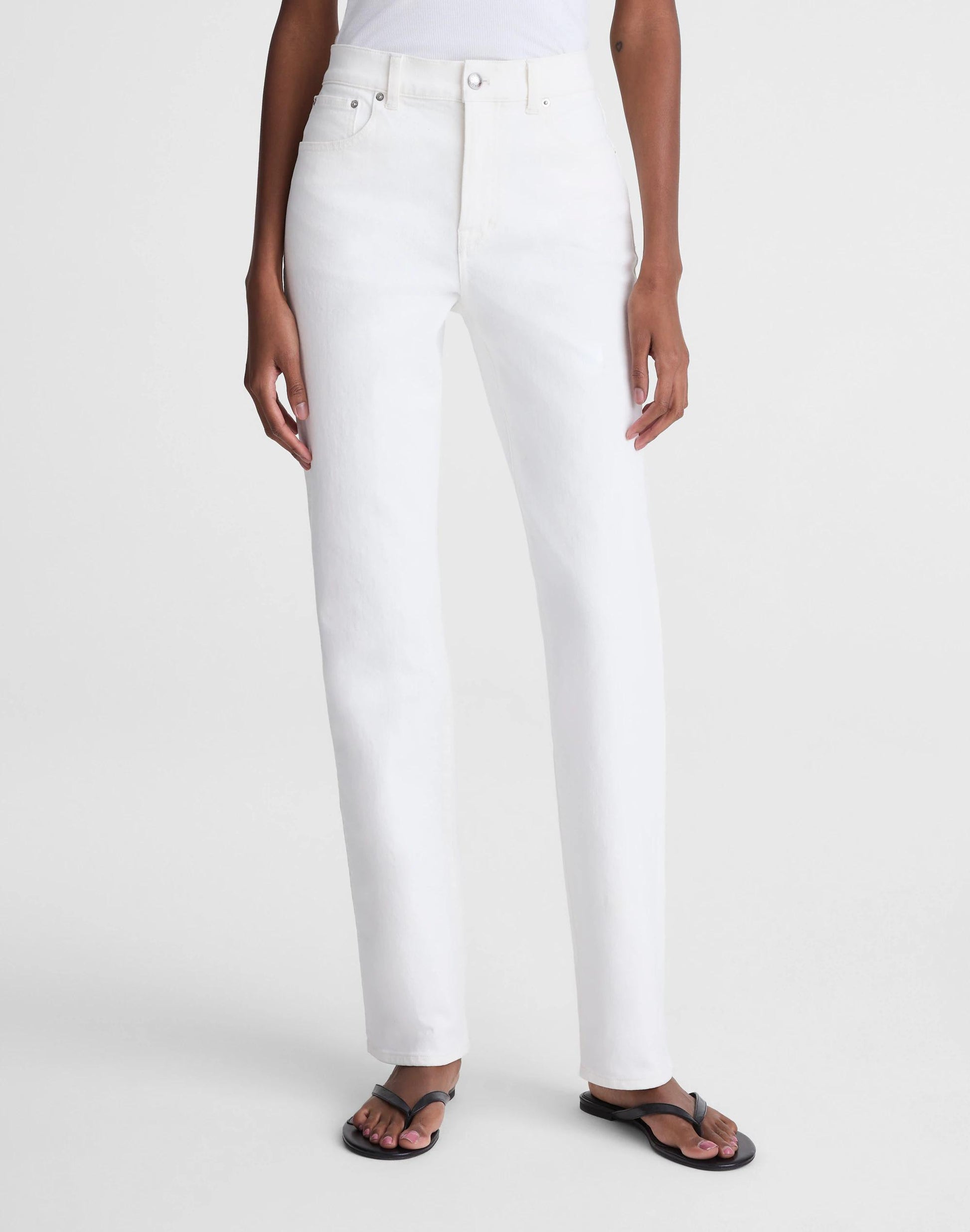 Madewell The Longline Straight Jean Tile White