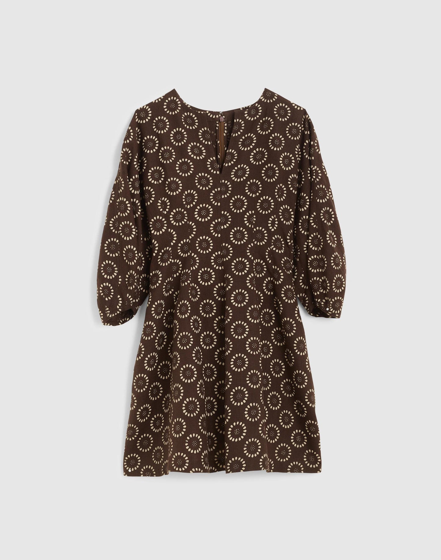 Madewell Splitneck Mini Dress Dark Brown